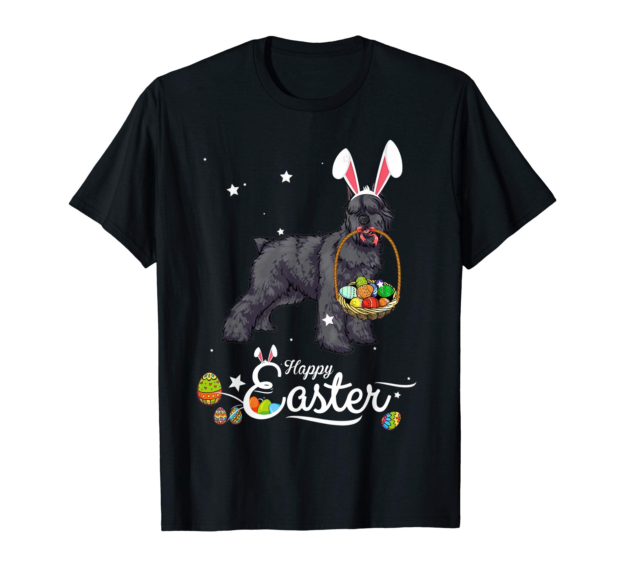 Bouvier Des Flandres Dog With Bunny Hat Easter Costume Shirt