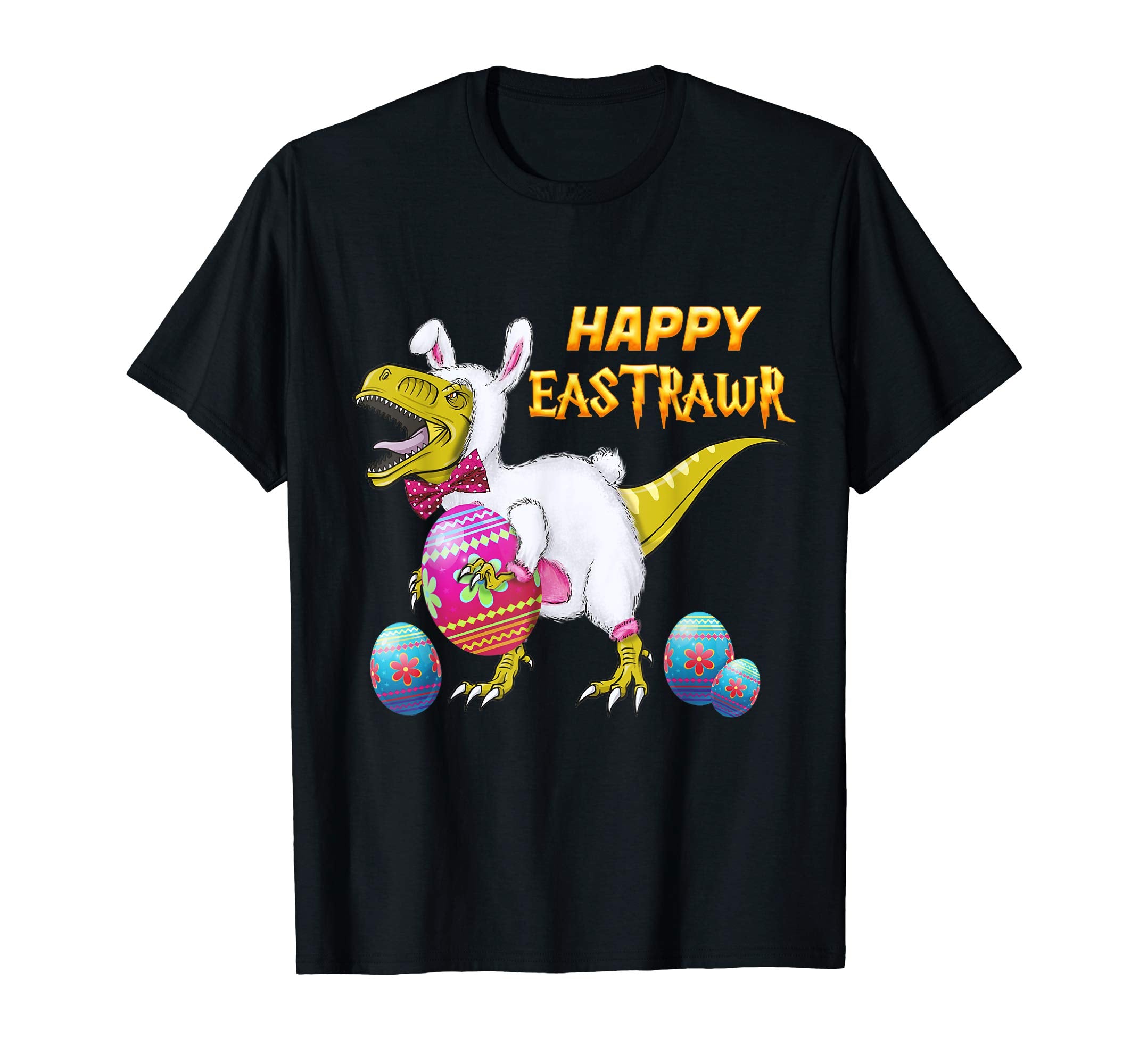 Happy Eastrawr T Rex Dinosaur Easter Bunny Egg Shirt Kids