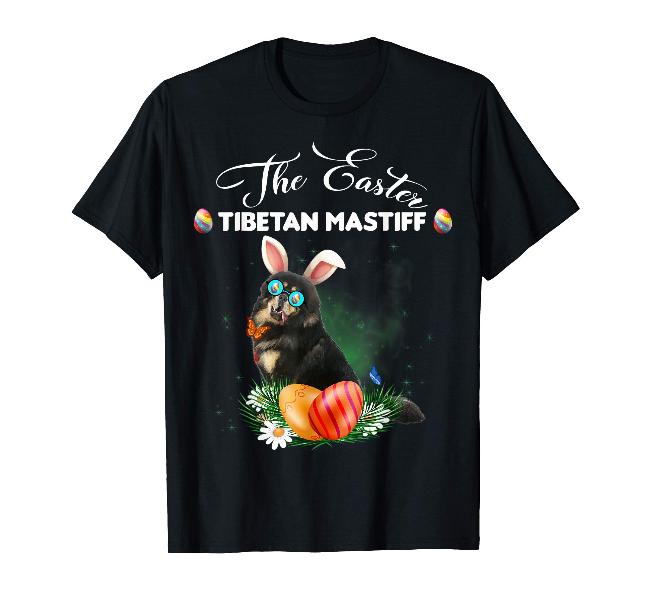 Tibetan Mastiff Bunny Easter Day Dog Gifts T-Shirt