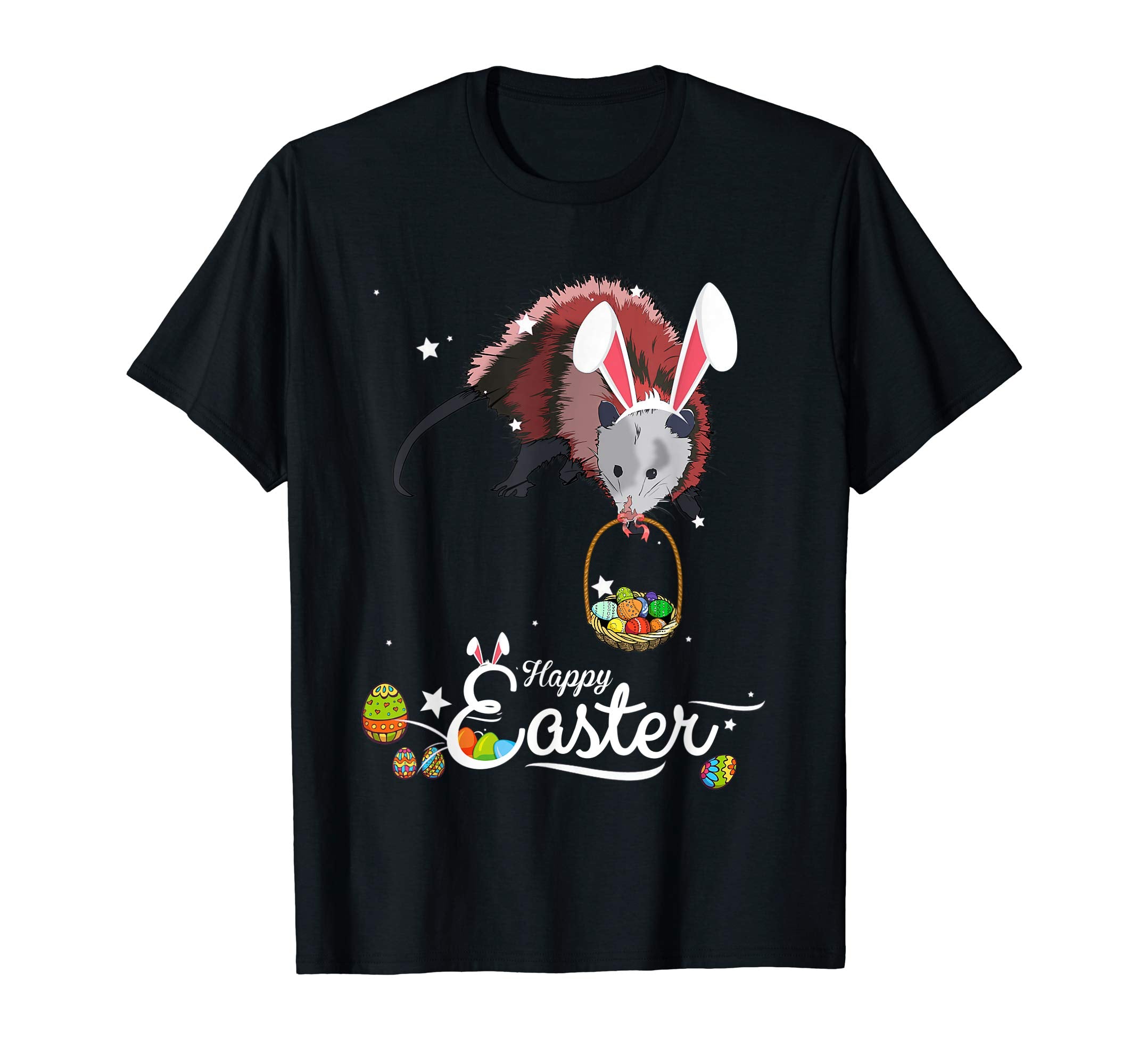 Cute Easter Possum with Bunny Ears and Eggs T Shirt