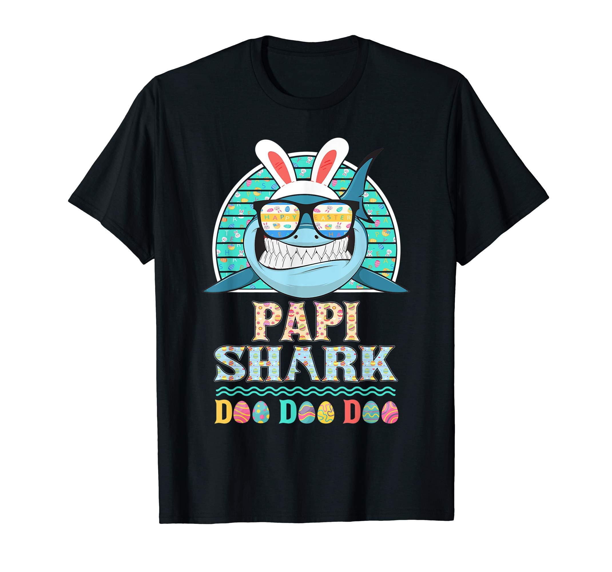 Funny Papi Shark Happy Easter Day Gift Family Shirt