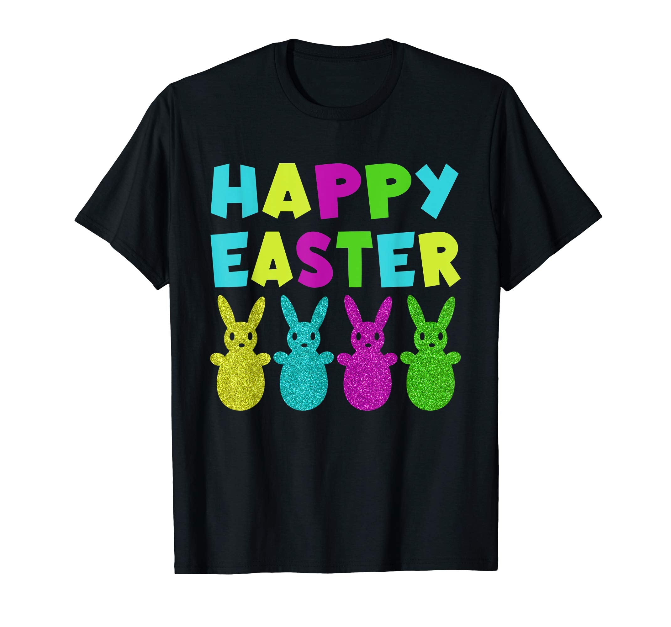 Happy Easter Shirt Colorful Bunny Eggs Gift TShirt