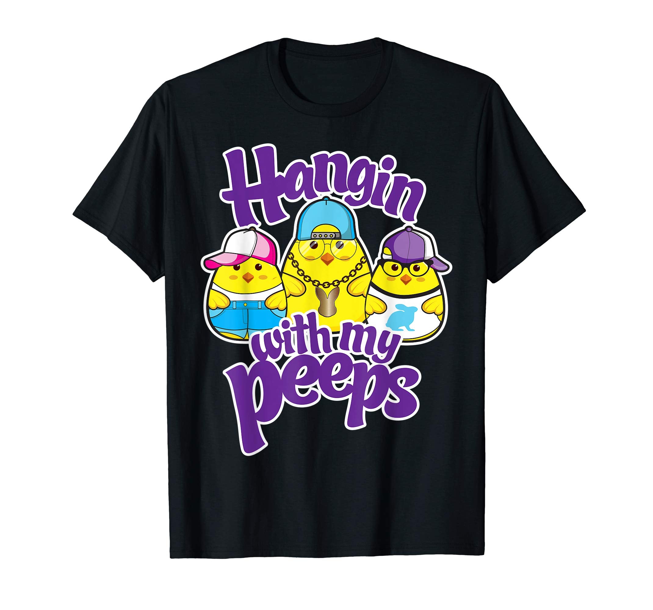 Girls Hanging with my peeps shirt Easter Egg Hunt Tshirt Tee