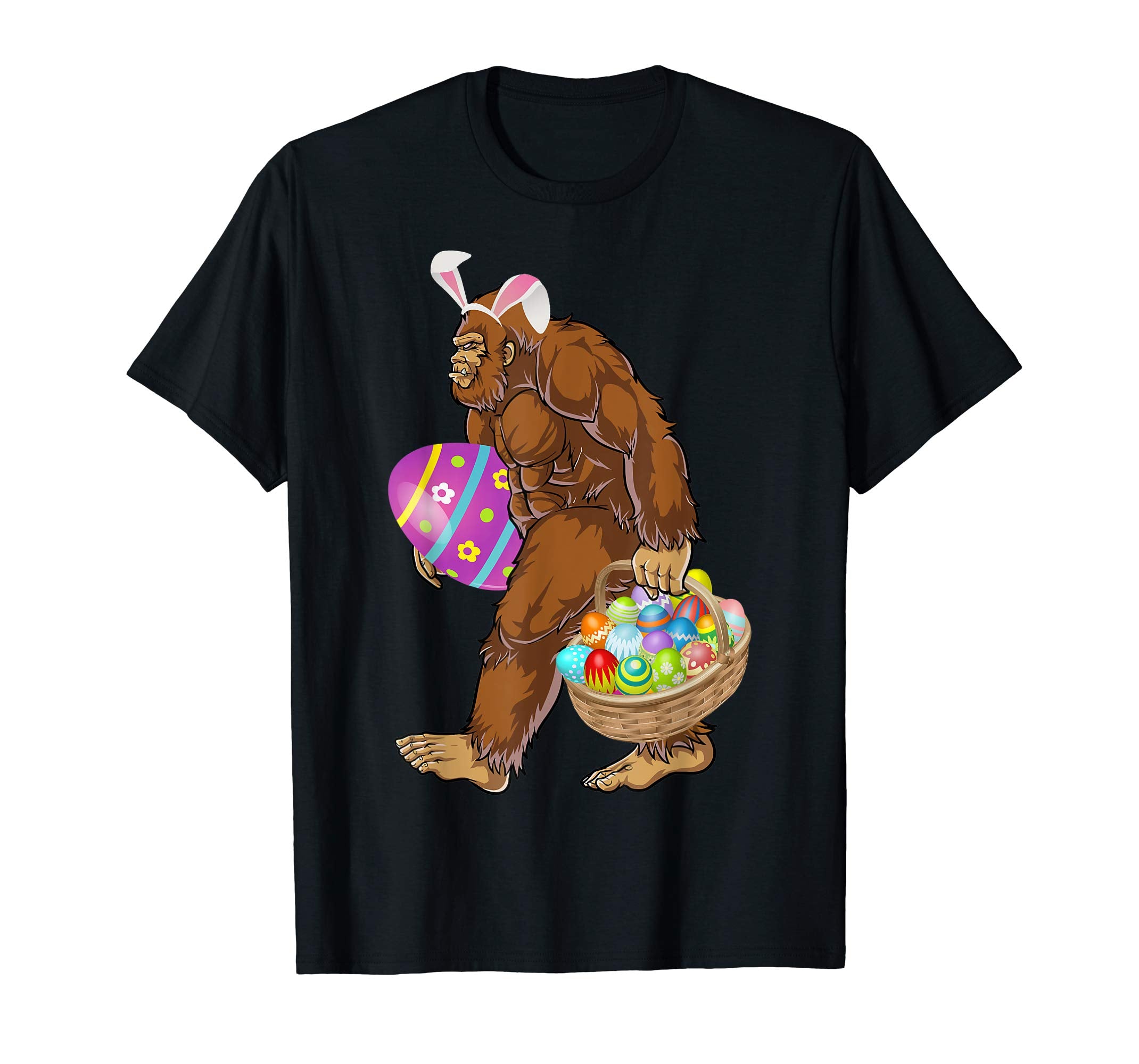 Funny Bigfoot Hunting Easter Eggs T-shirt