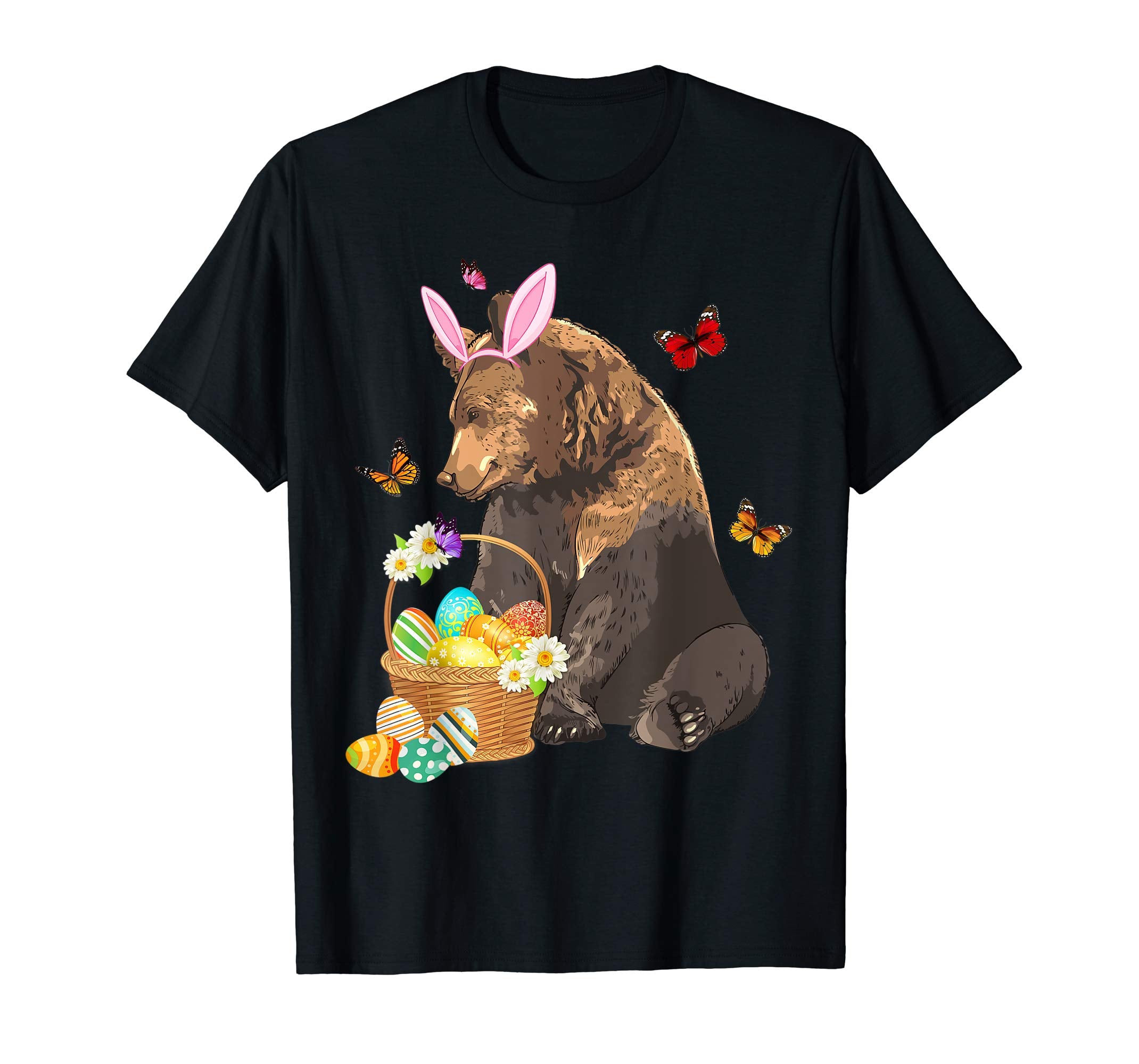 Bear Bunny Hat Rabbit Easter Eggs Shirt Happy Ea