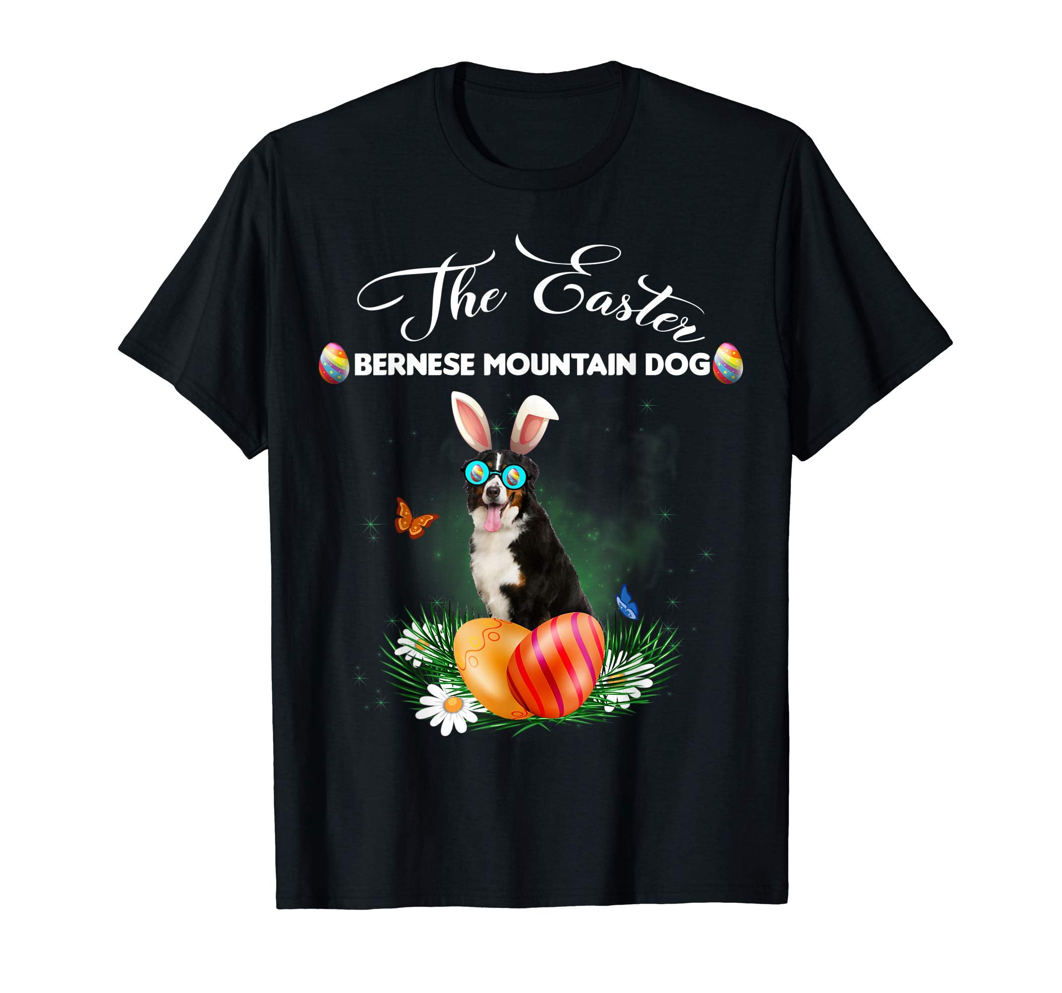 Bernese Mountain Dog Bunny Easter Day Dog Gifts T-Shirt