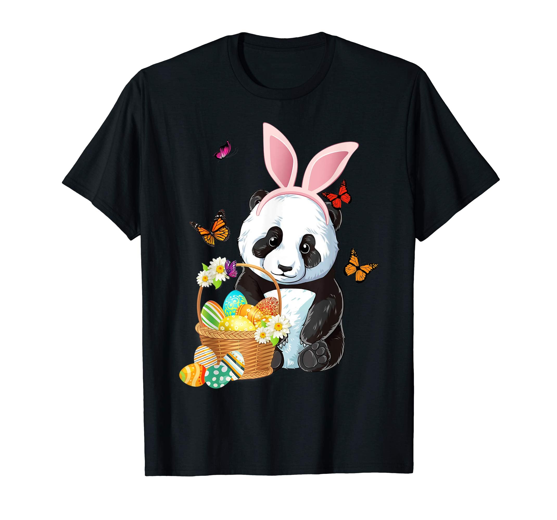 Panda Bunny Hat Rabbit Easter Eggs Shirt