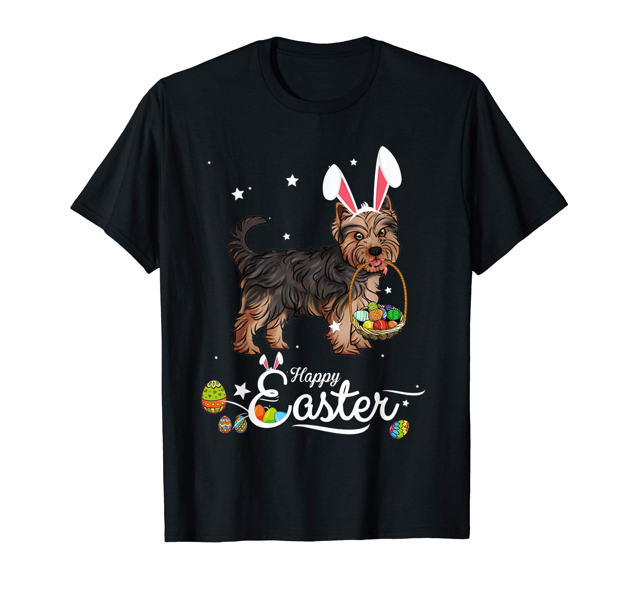 Yorkshire Terrier Dog With Bunny Hat Easter Costume T Shirt