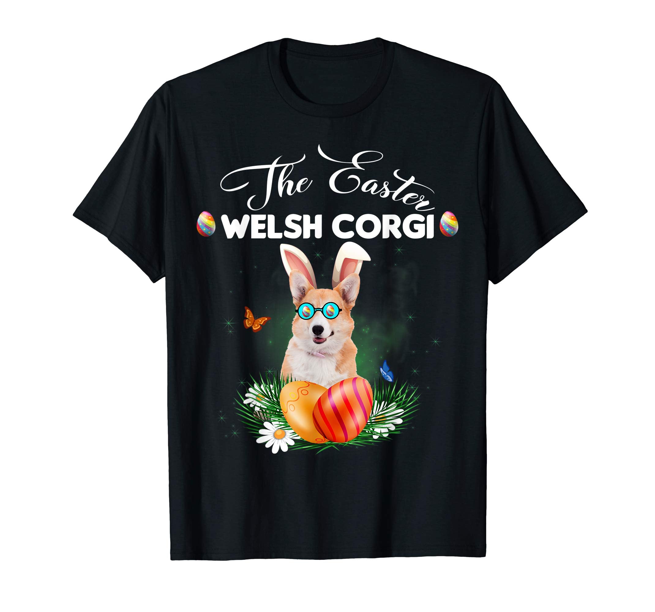 Welsh Corgi Bunny Easter Day Dog Gifts T-Shirt