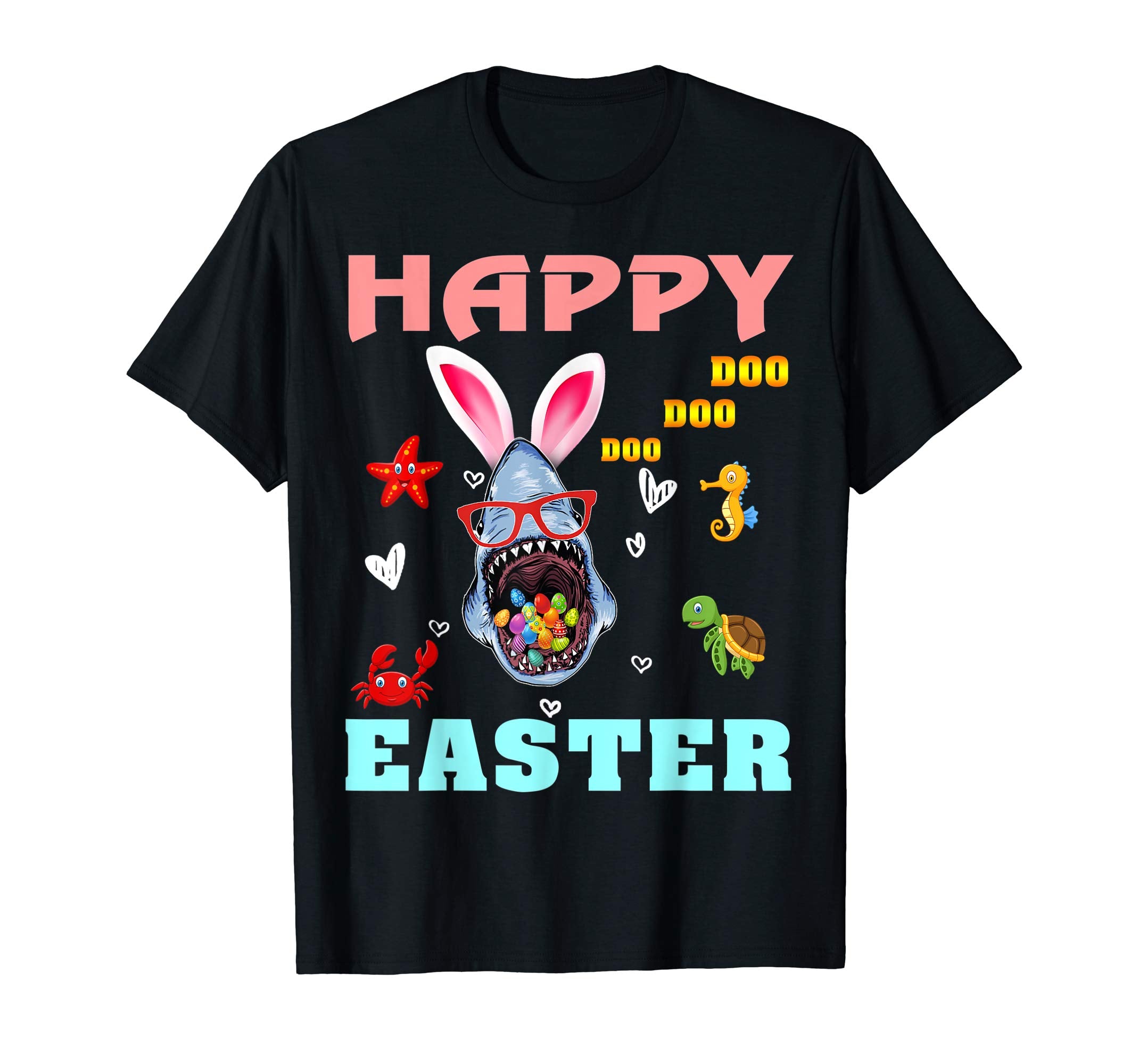 Shark Doo Doo Doo Happy Easter Day T Shirt