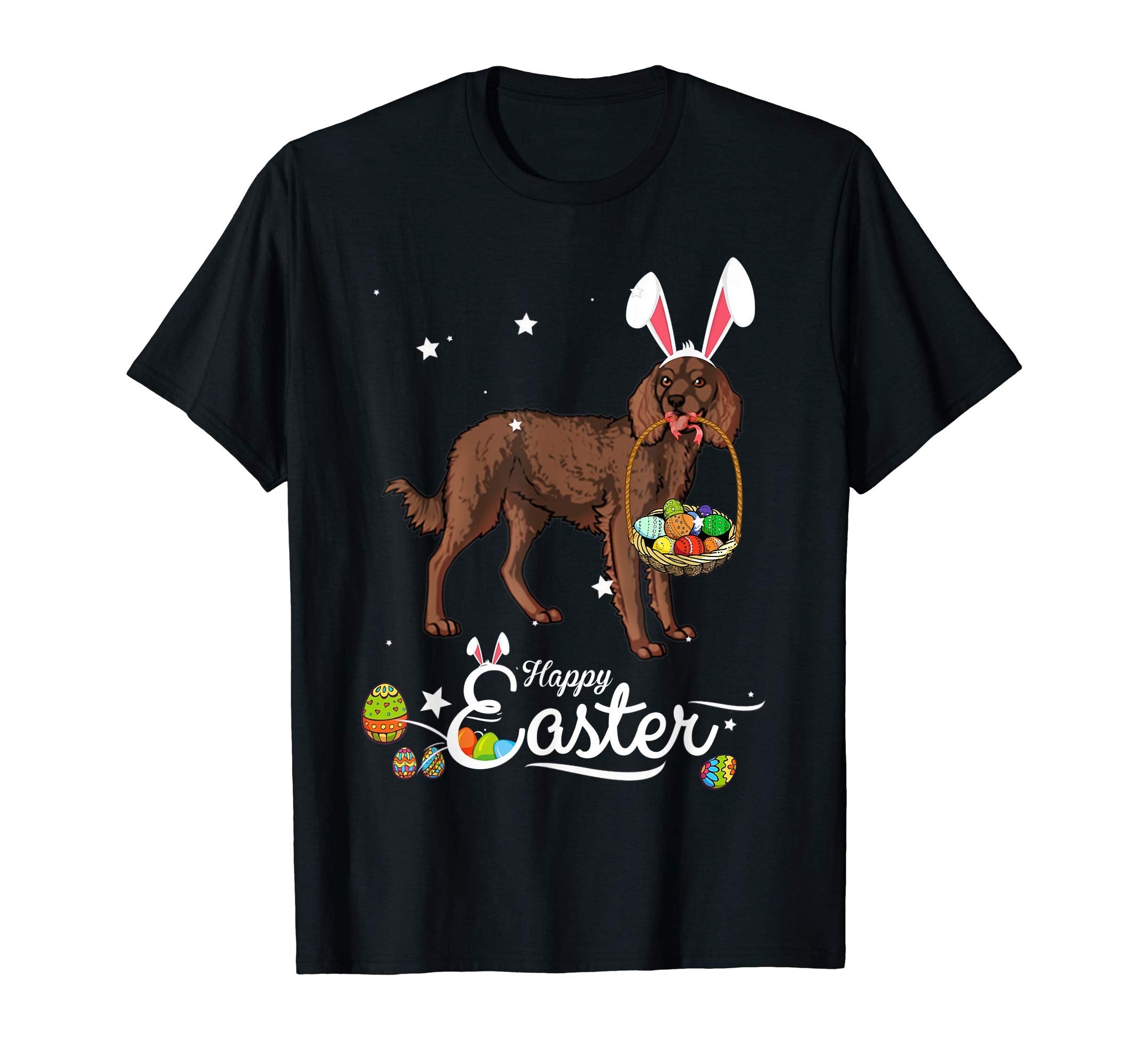 Water Spaniel Dog With Bunny Hat Easter Costume T Shirt