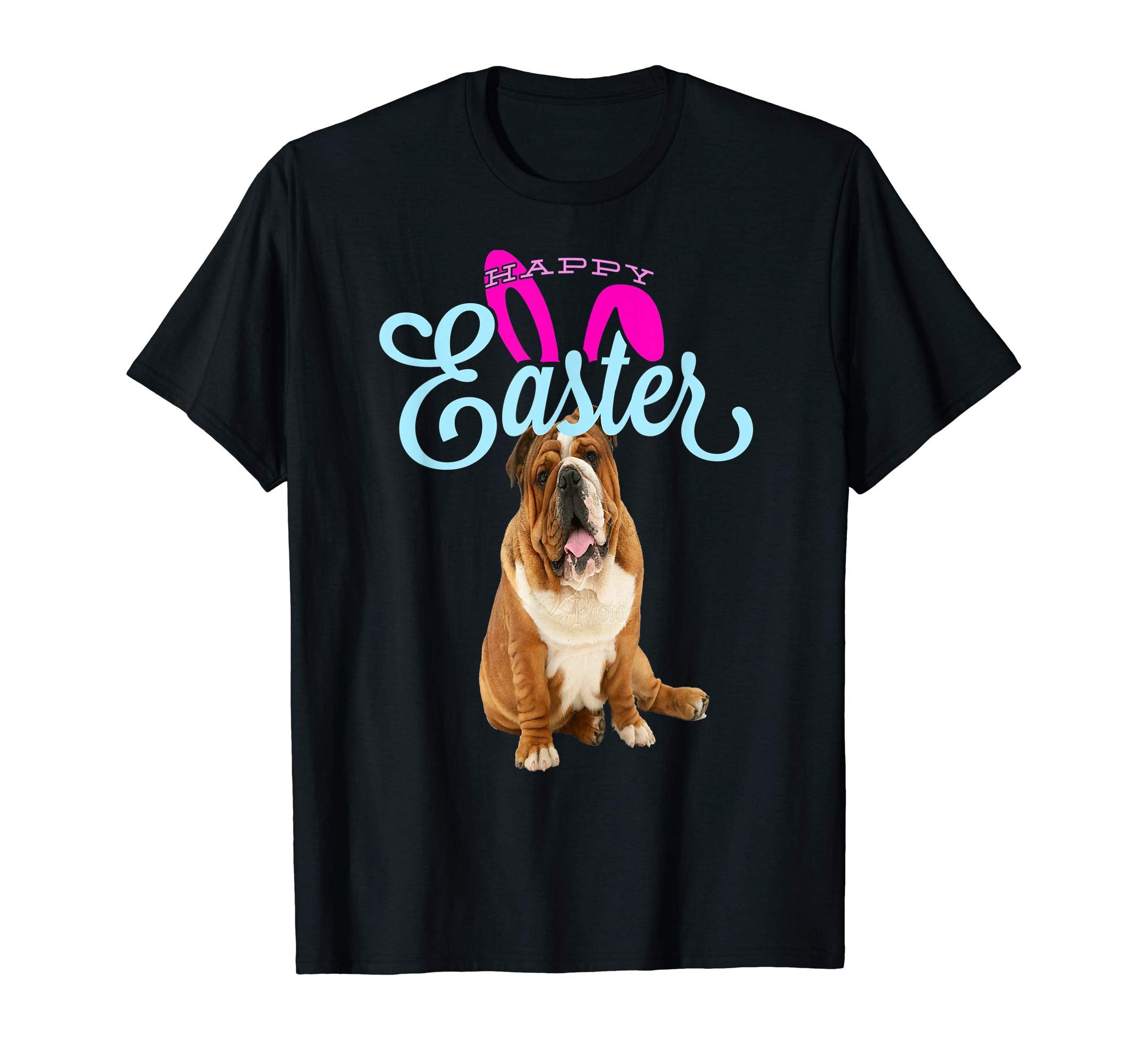 Easter Bunny English Bulldog Tshirt Dog Men Women Gift