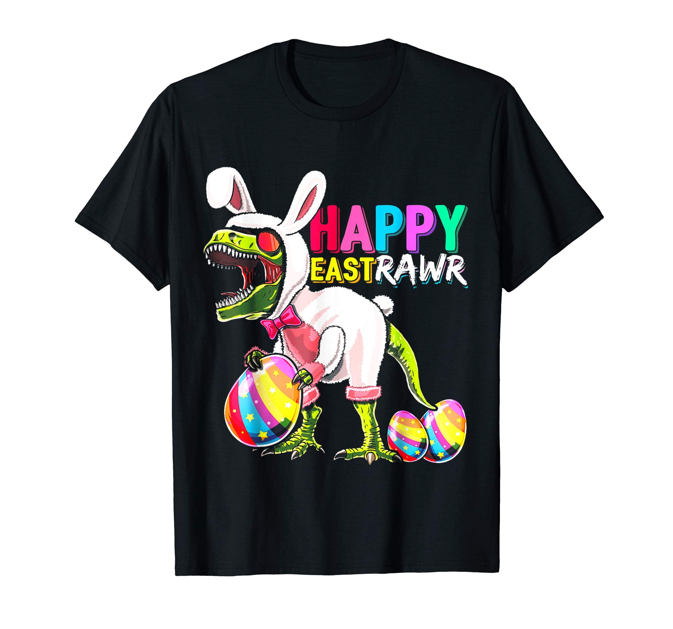Happy Eastrawr T Rex Dinosaur Easter Bunny Egg Shirt Kids