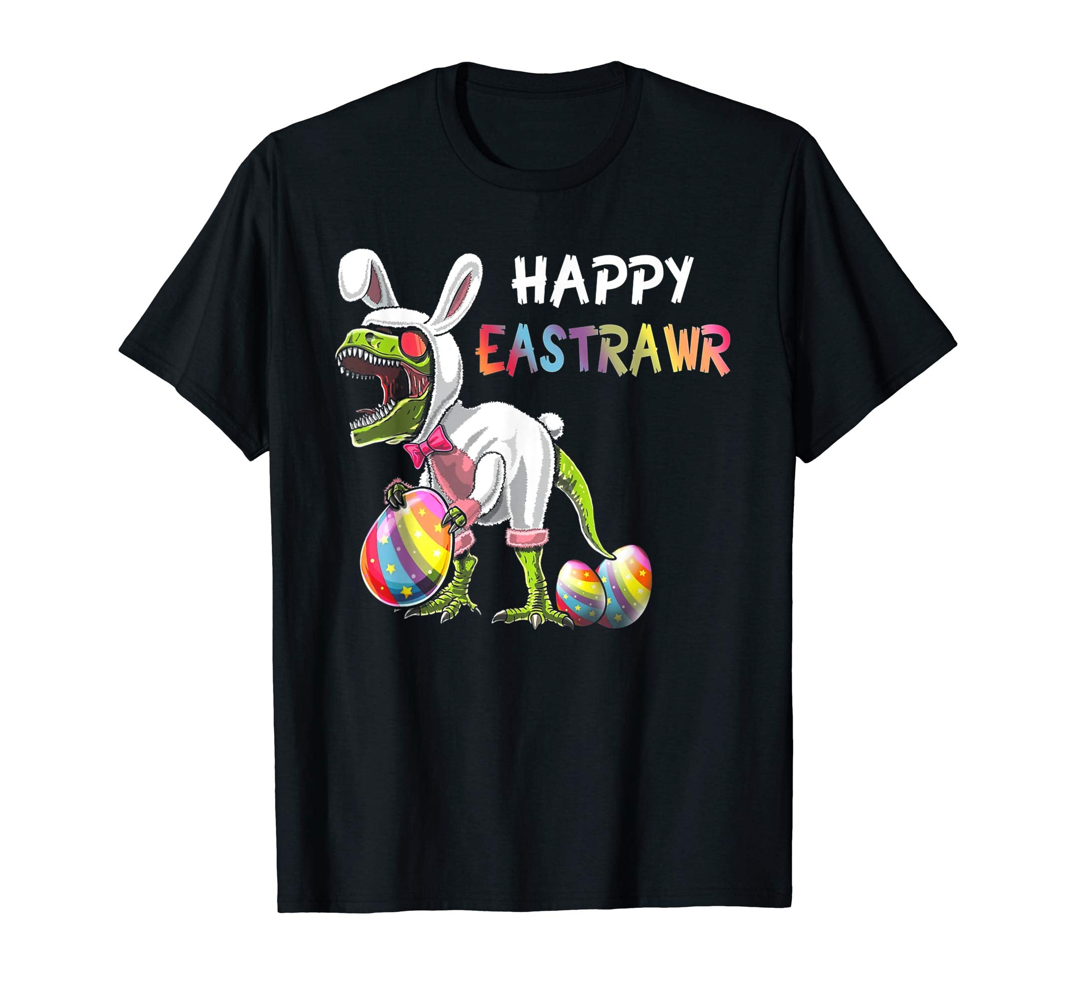 Happy Eastrawr T Rex Dinosaur Easter Bunny Egg Shirt Kids