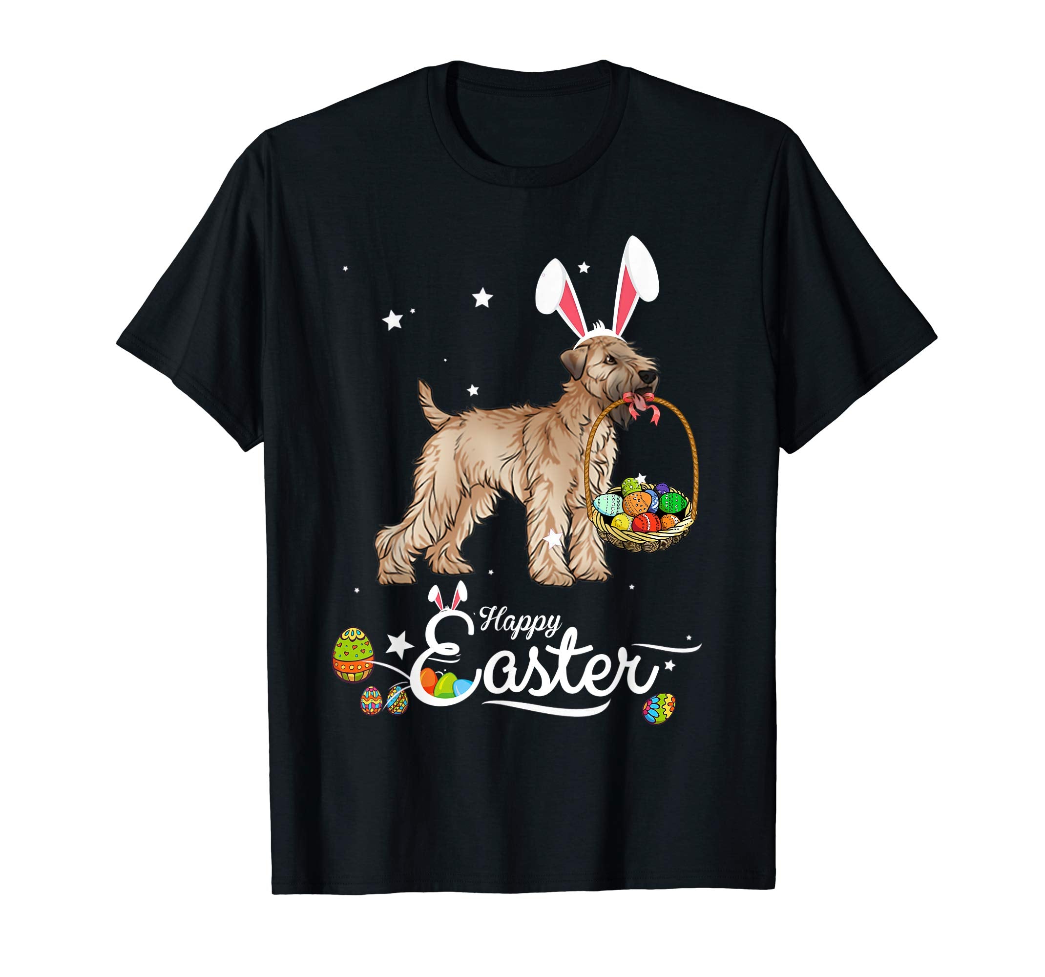 Soft Coated Wheaten Dog With Bunny Hat Easter Costume TShirt