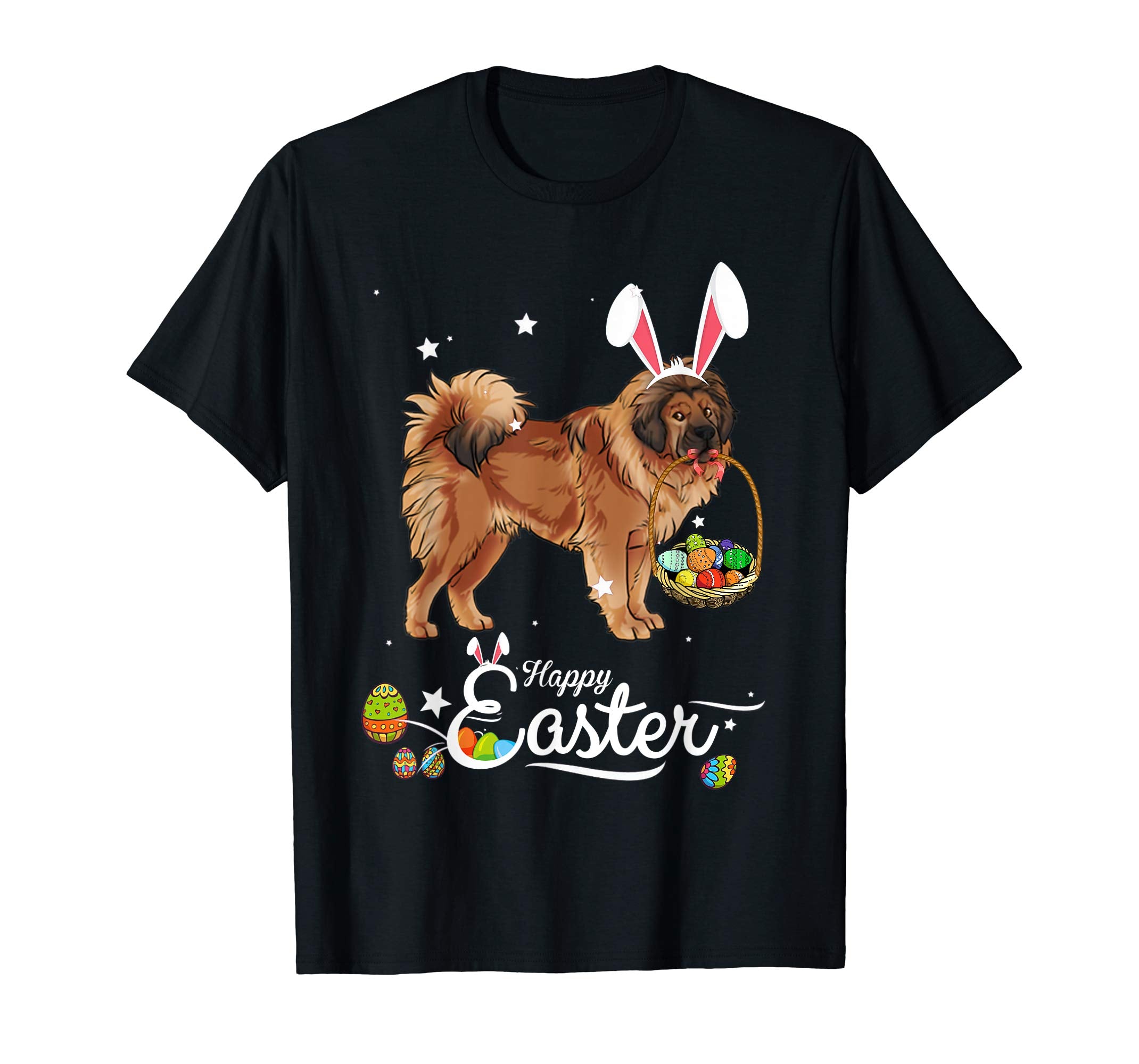 Tibetan Mastiff Dog With Bunny Hat Easter Costume T Shirt