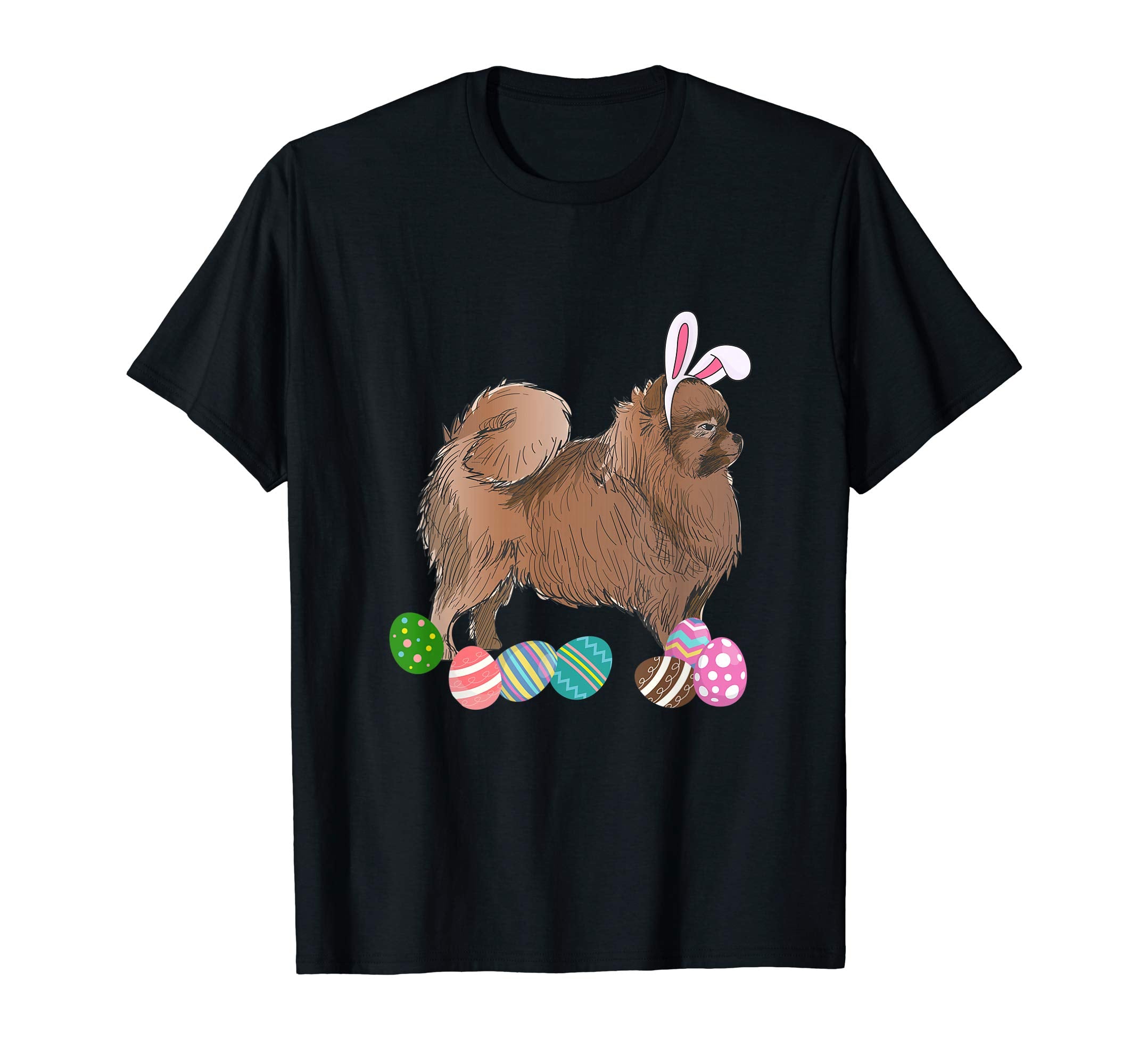 Pomeranian Dressed As Easter Bunny With Rabbit Ears T-Shirt