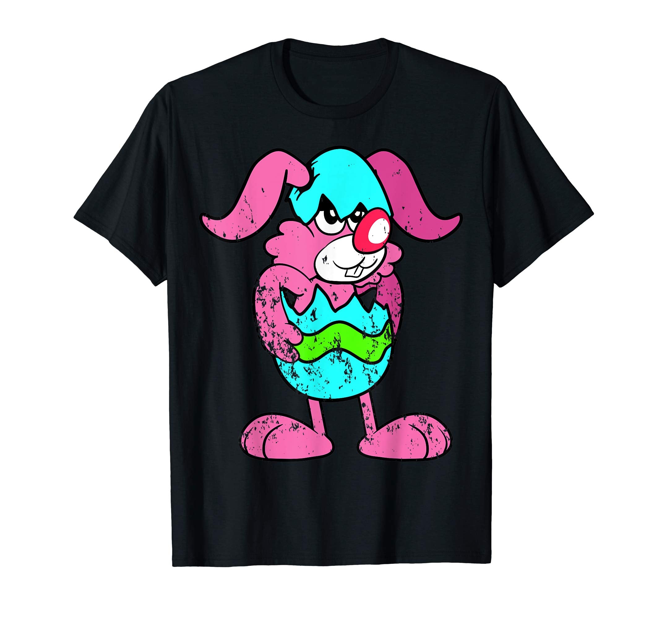 Retro Vintage Grunge Funny Cute Easter Bunny Egg Fun T-Shirt