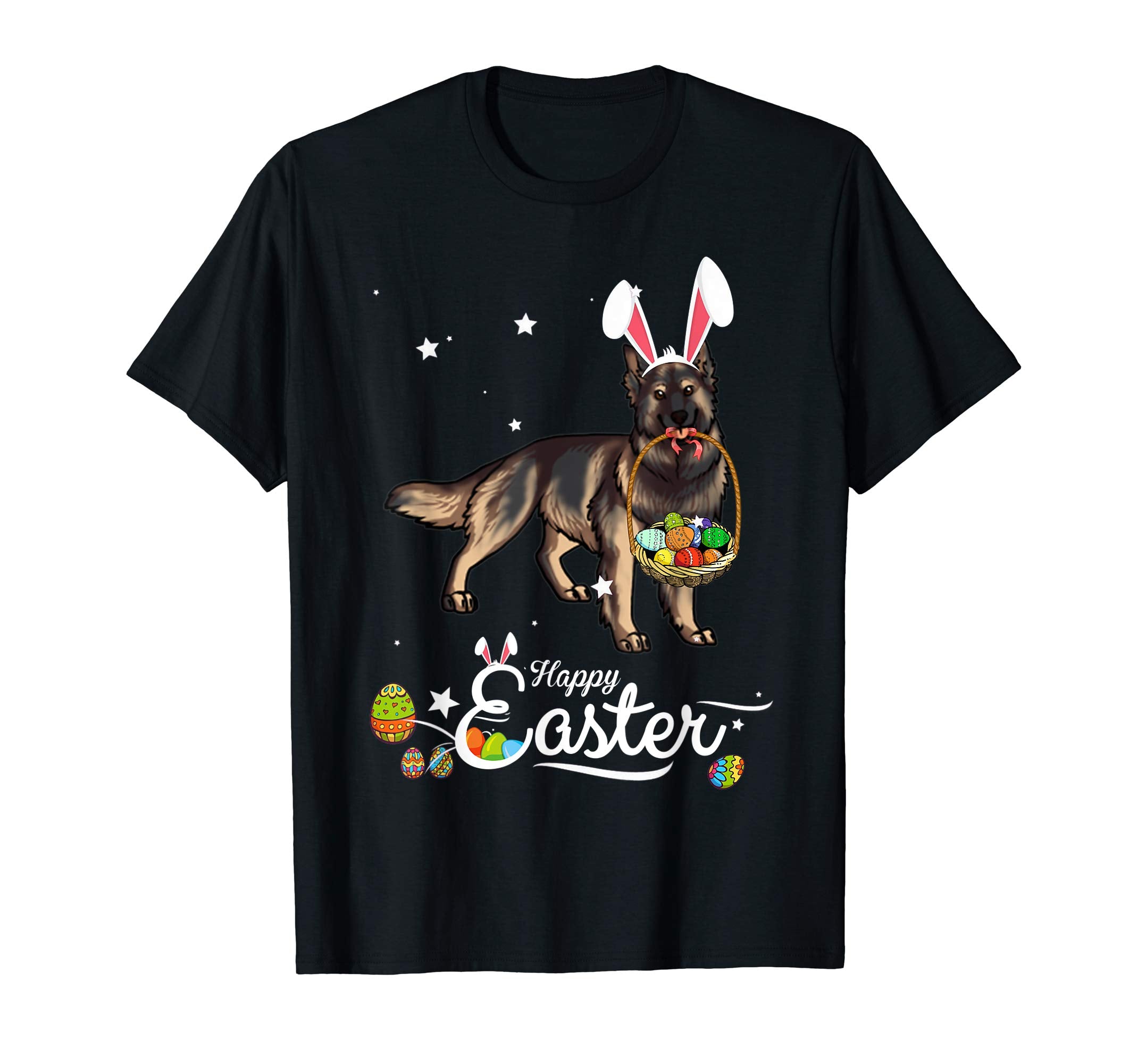 Shiloh Shepherd Dog With Bunny Hat Easter Costume T Shirt