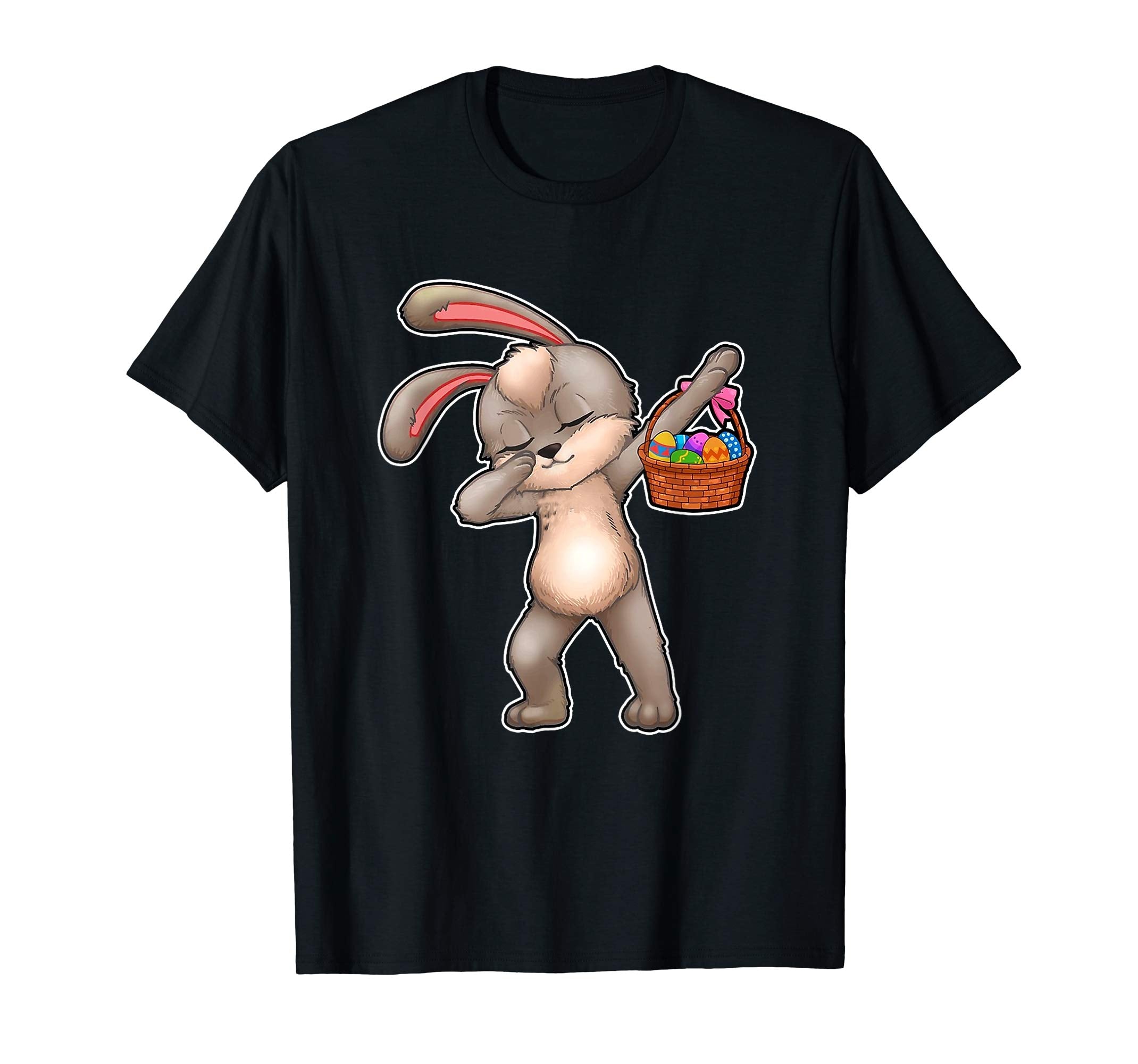 Dabbing Easter Bunny With Basket Of Eggs T-Shirt