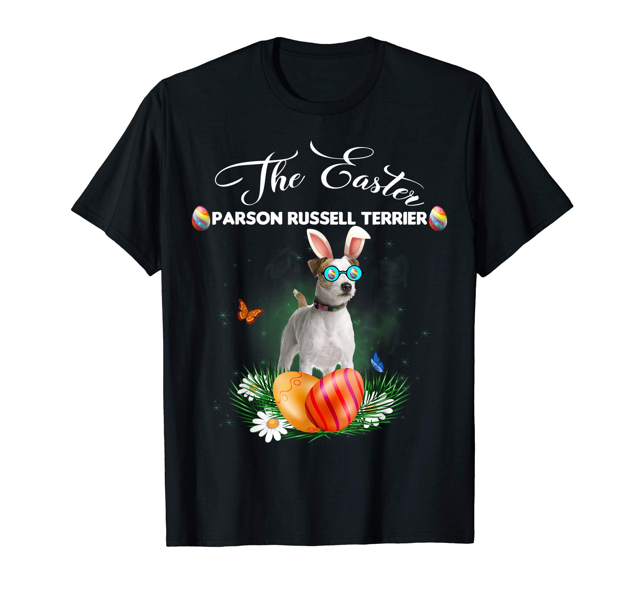 Parson Russell Terrier Bunny Easter Day Dog Gifts T-Shirt