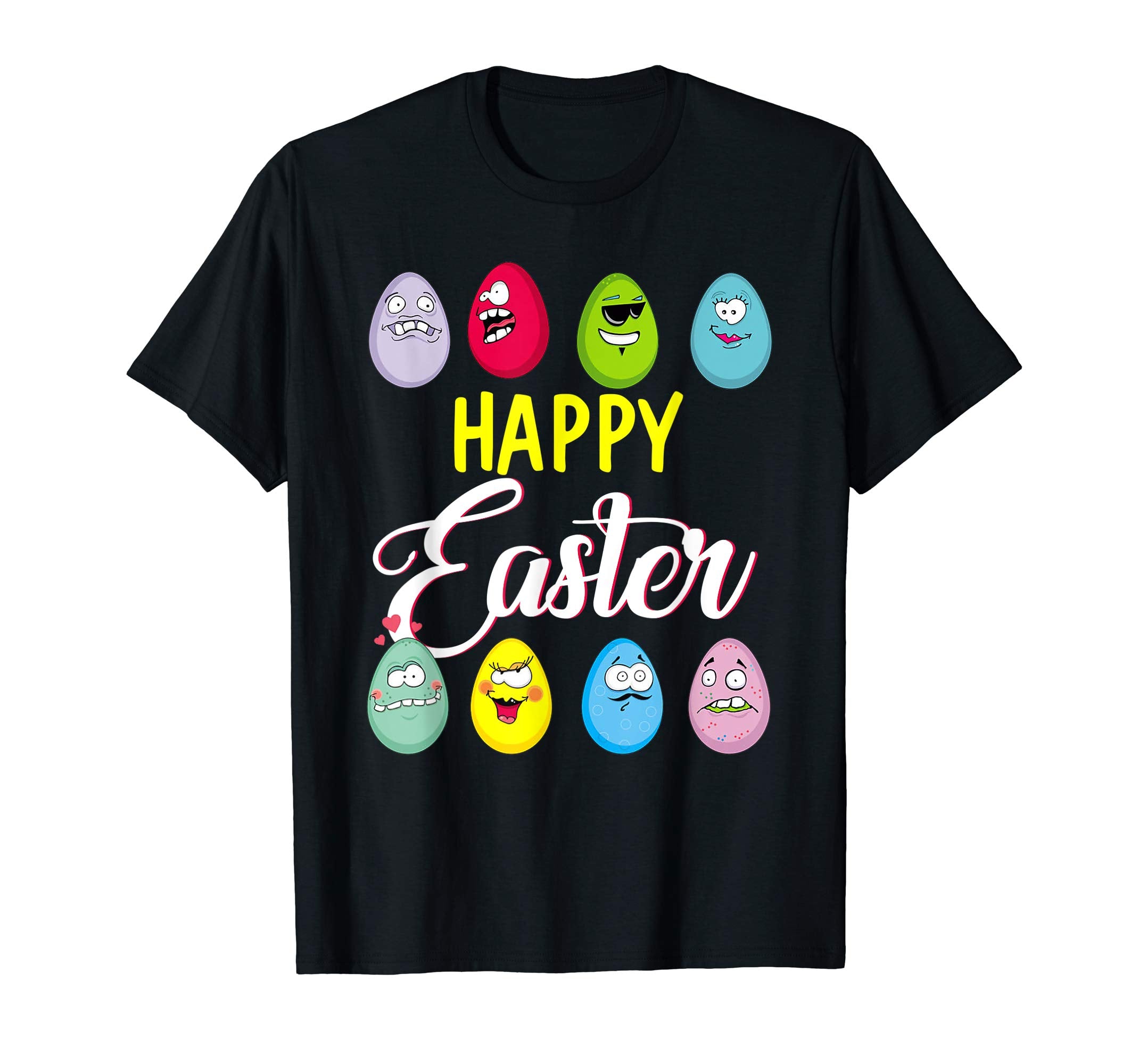 Happy Easter Bunny Tee shirt with Easter Eggs Tee