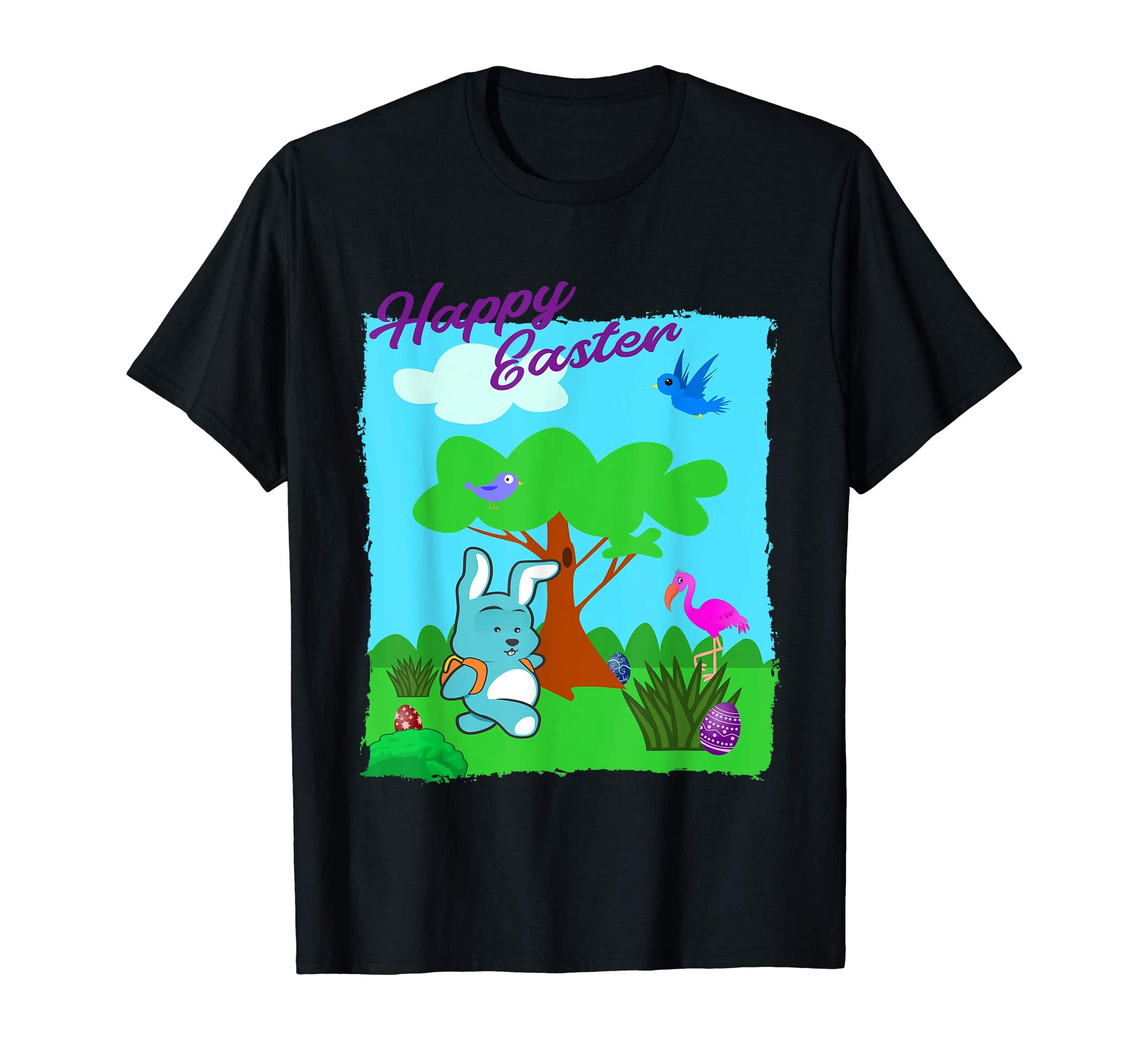Happy Easter T-Shirt Bunny Tee for Kids Egg Hunt