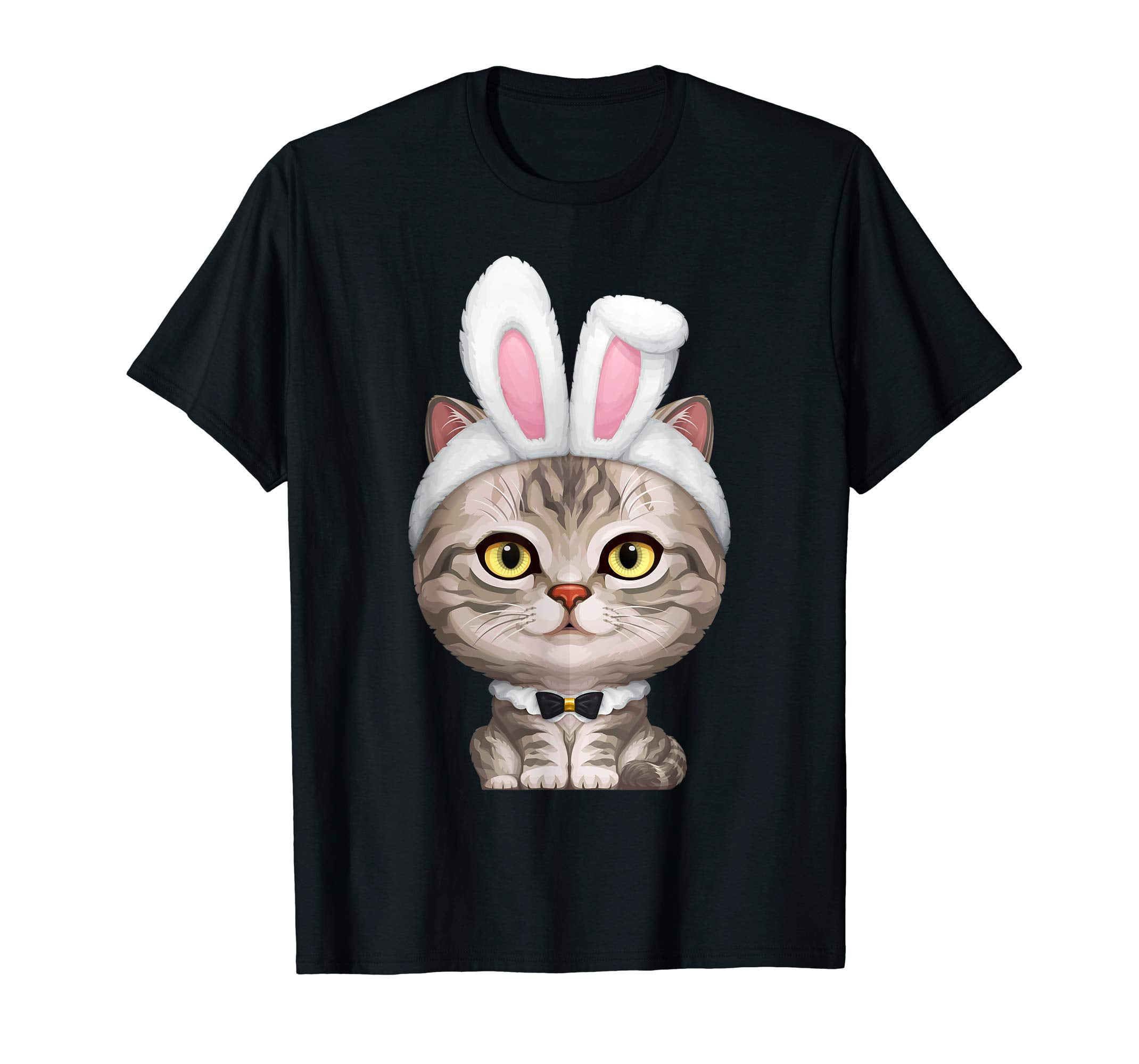 Silver Tabby Cat in the Easter Bunny Costume T-Shirt