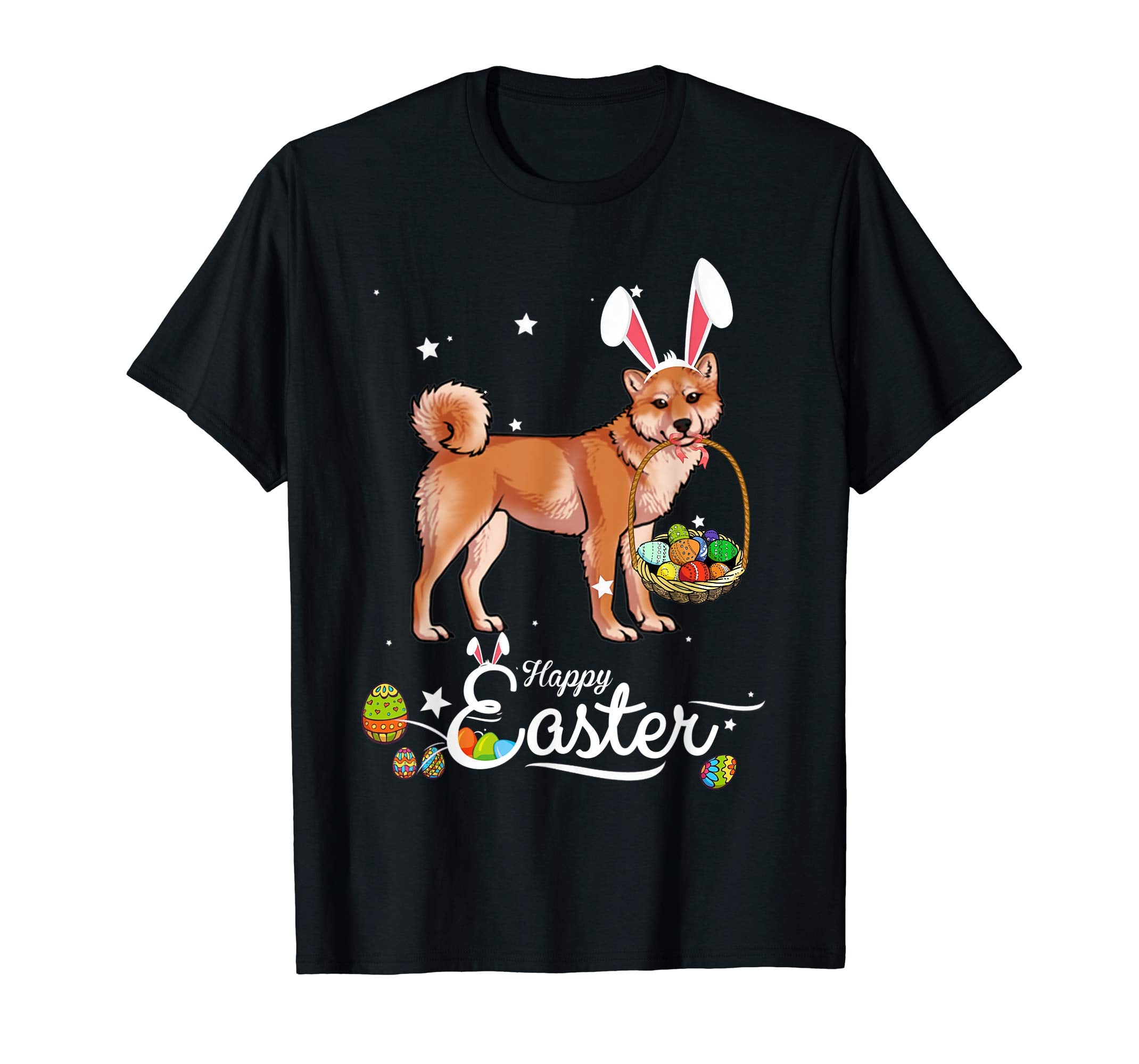 Shiba Inu Dog With Bunny Hat Easter Costume T Shirt