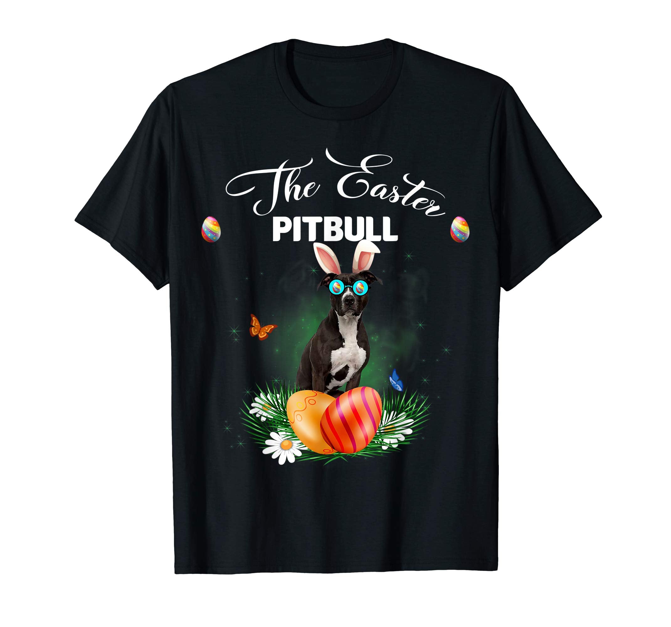 Pitbull Bunny Easter Day Dog Gifts T-Shirt