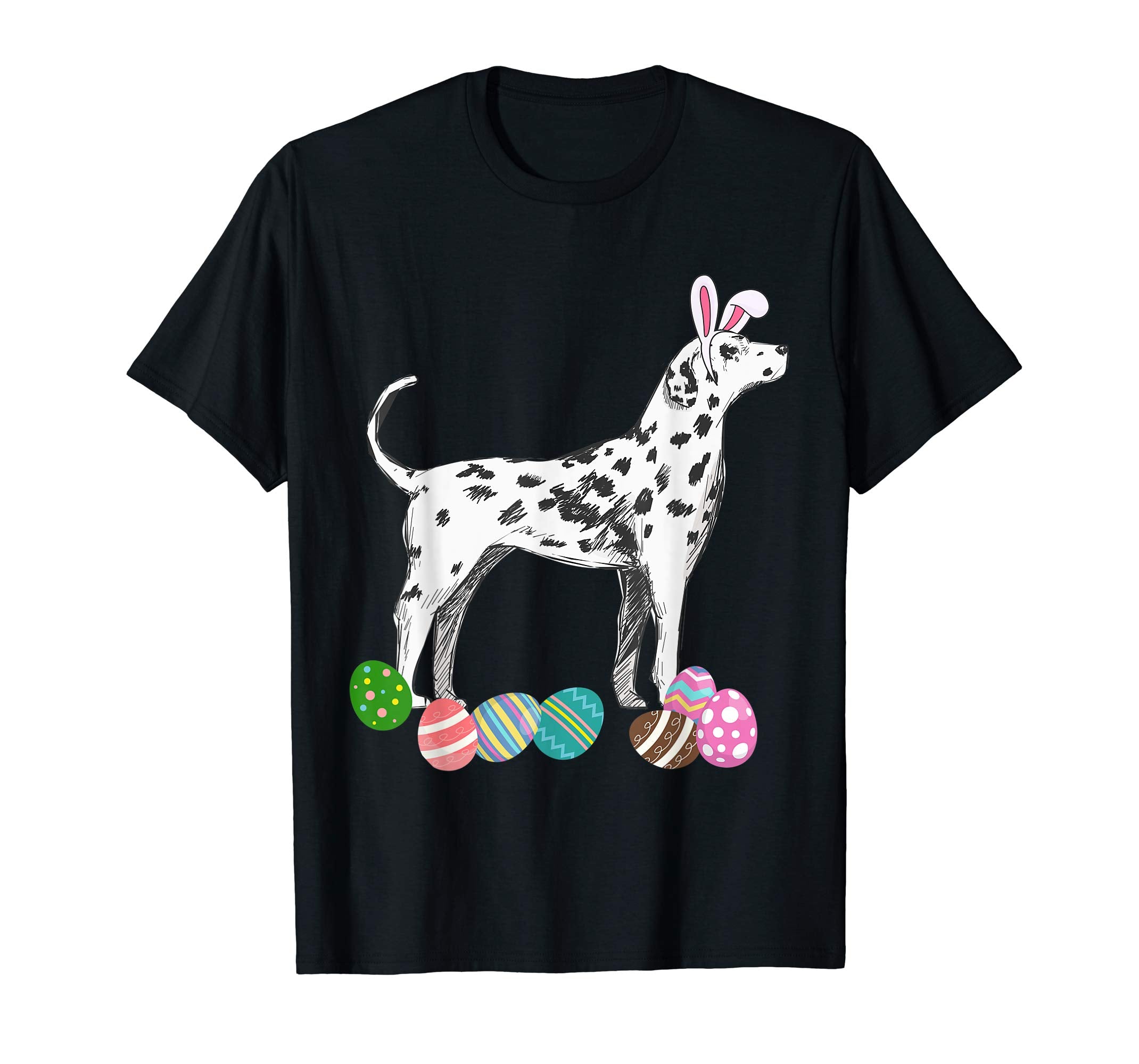 Dalmatian Dressed As Easter Bunny With Rabbit Ears T-Shirt