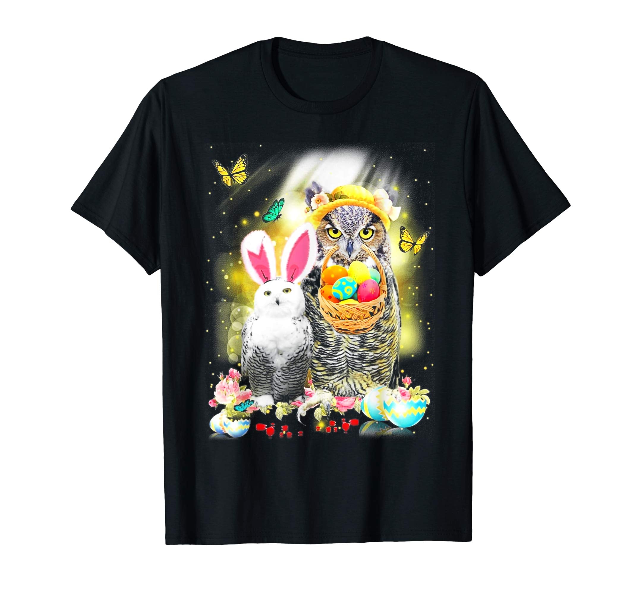 Owl Rabbit Peeps Eggs Funny Easter Lover Gift Tee Shirt