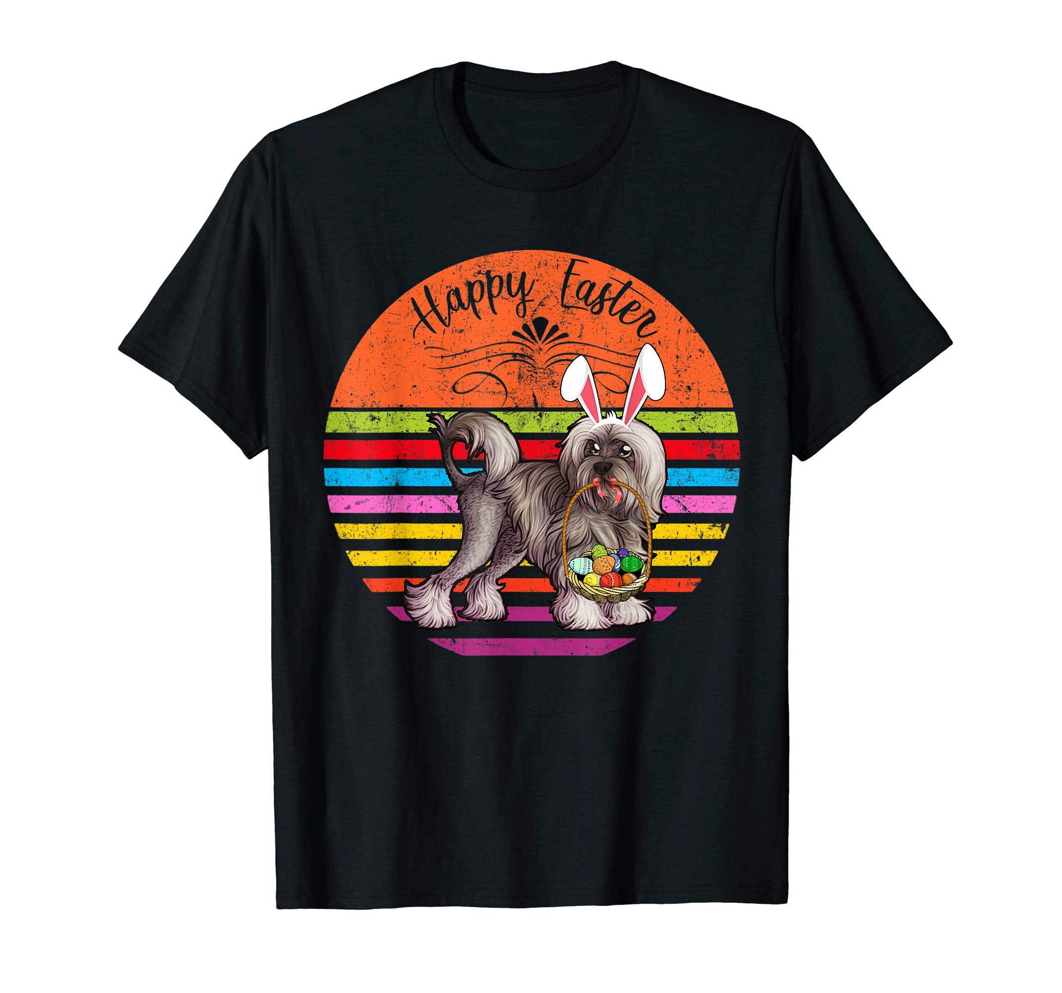 Vintage Lowchen Dog Easter Eggs Basket T Shirt