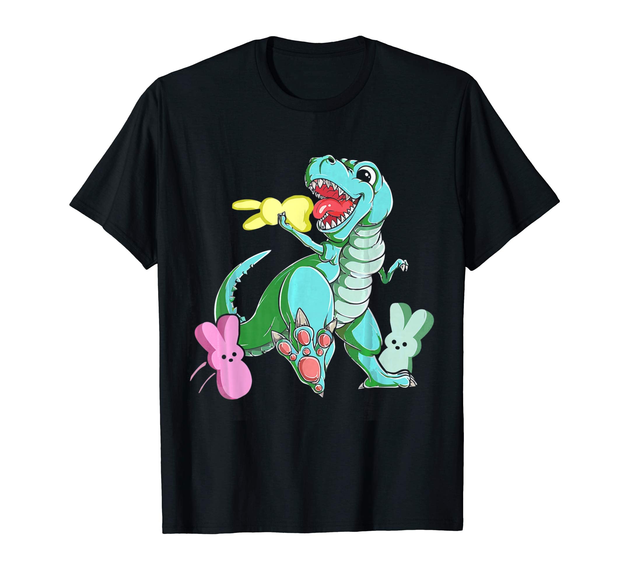 Dinosaur T-rex Eat Bunny Peeps-Happy Easter Day Shirt