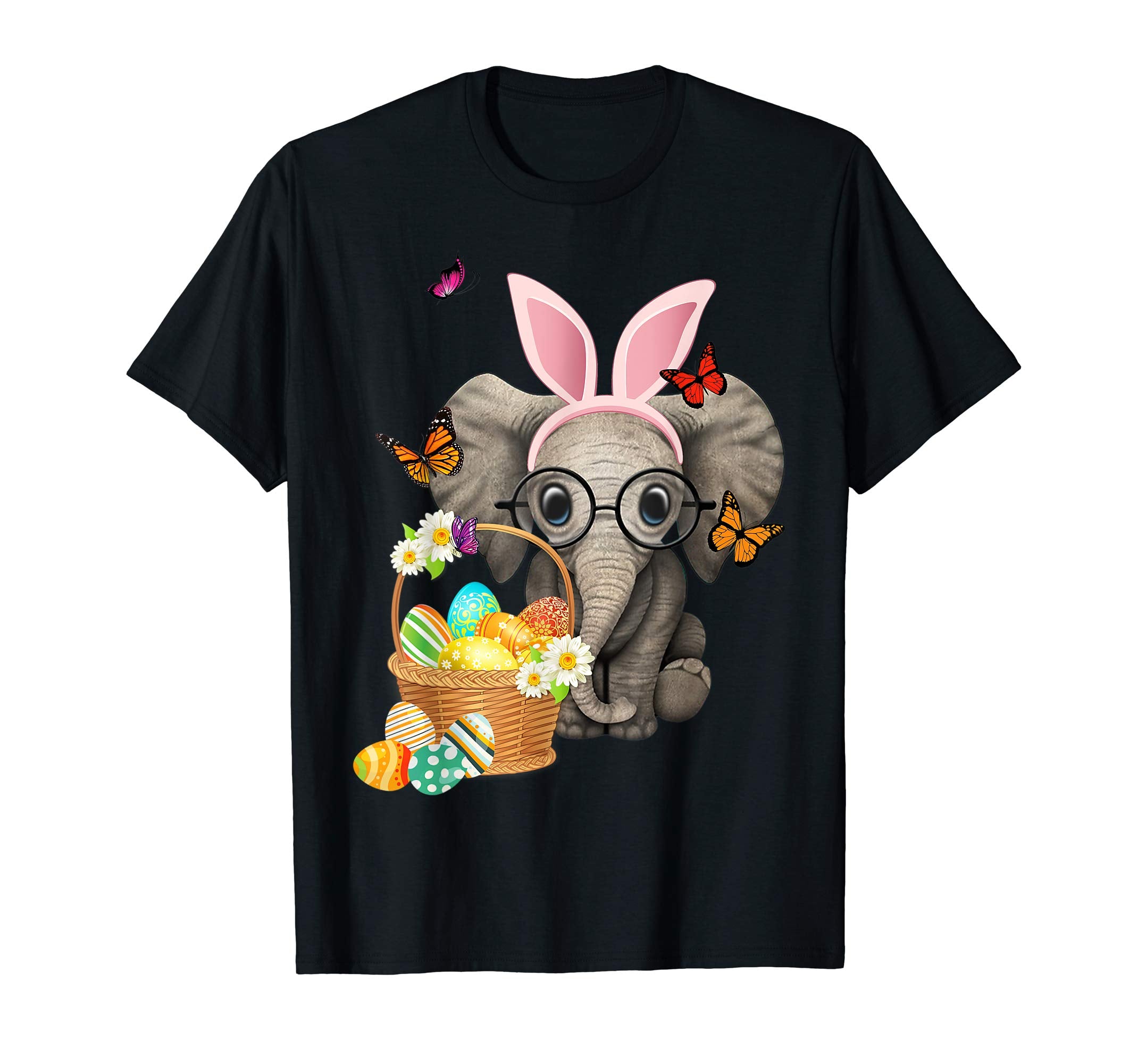 Funny Elephant Bunny Hat Rabbit Easter Eggs Shirt