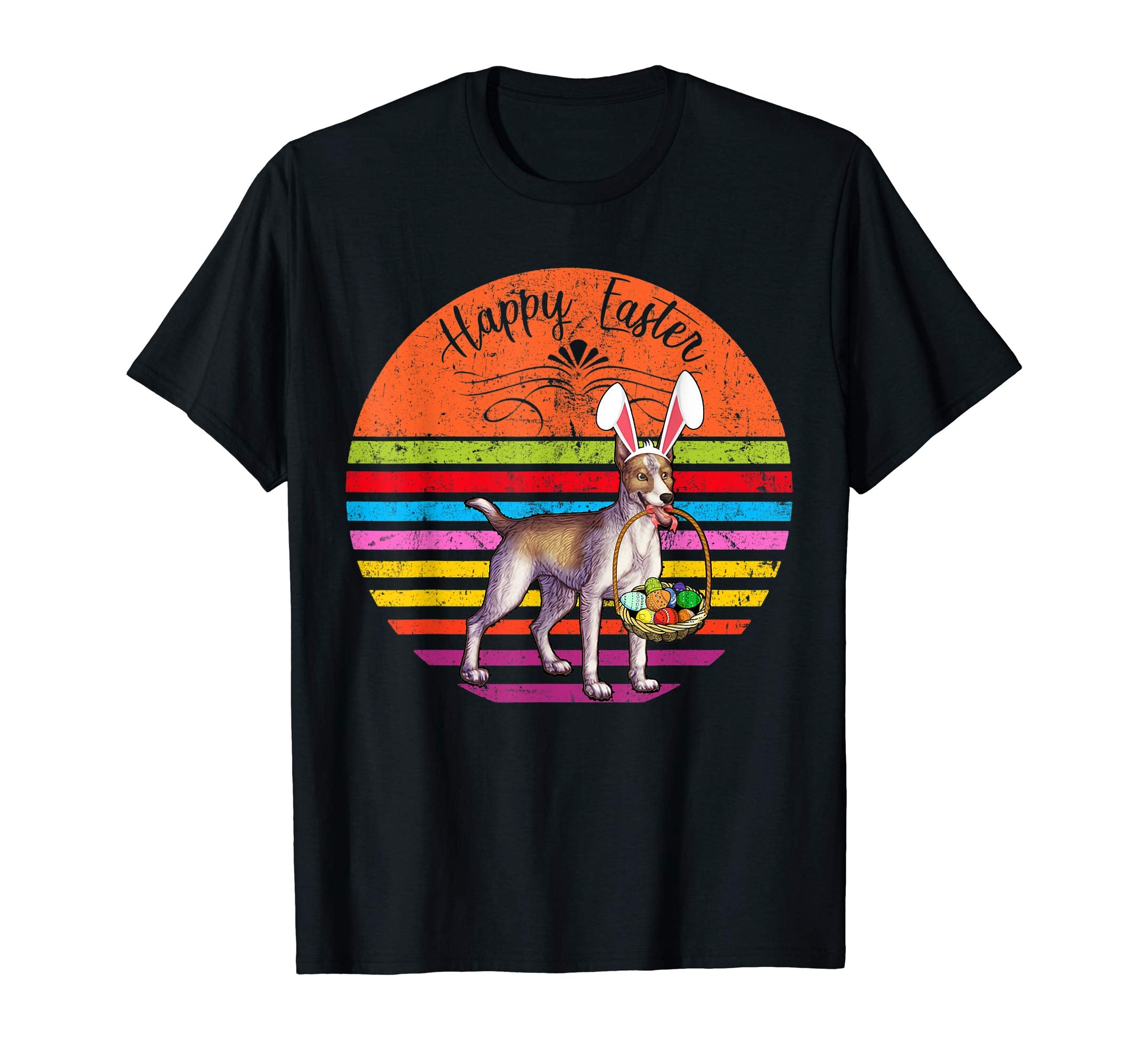 Vintage Feist Dog Easter Eggs Basket T Shirt