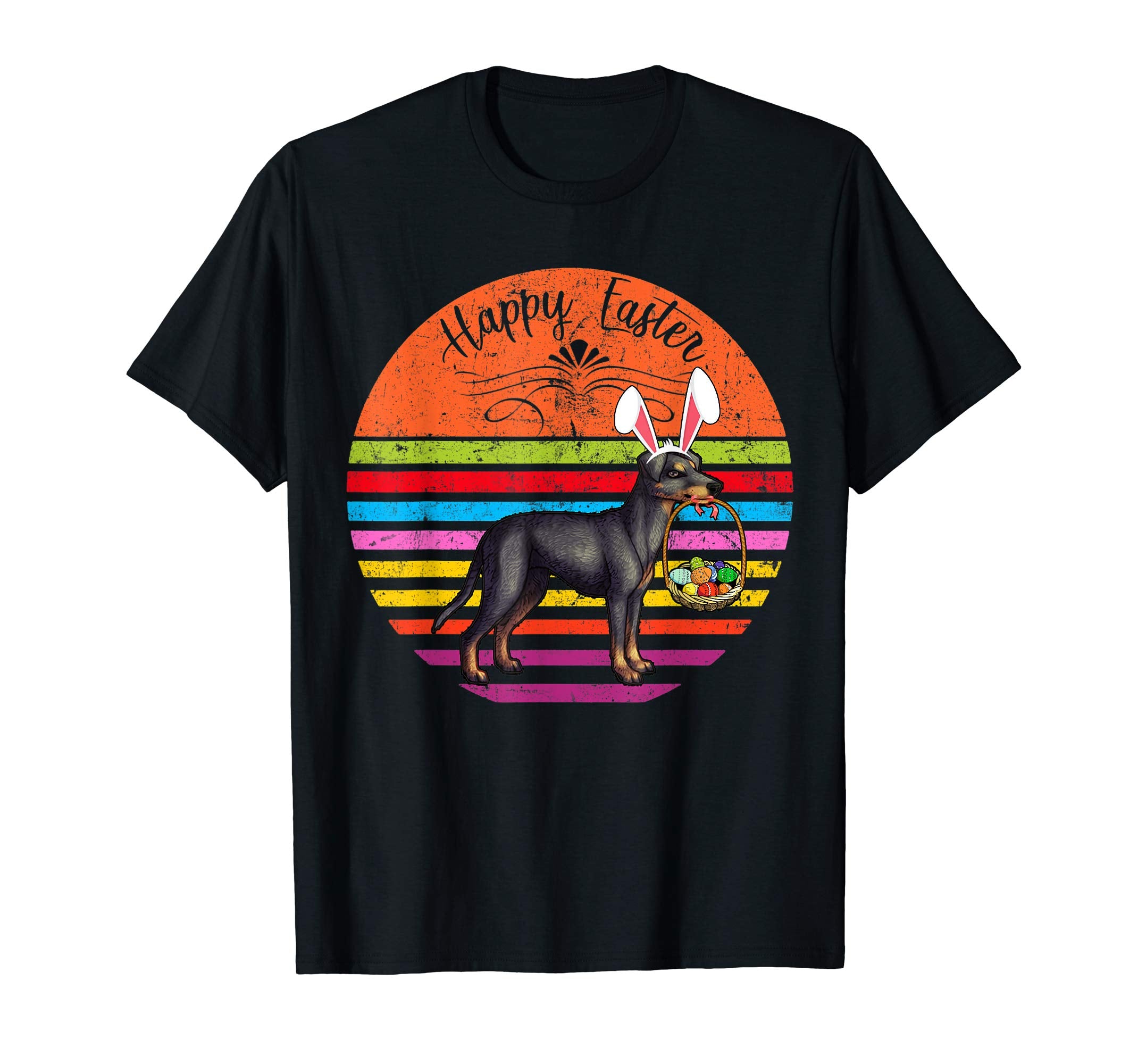 Vintage Manchester Terrier Dog Easter Eggs Basket T Shirt