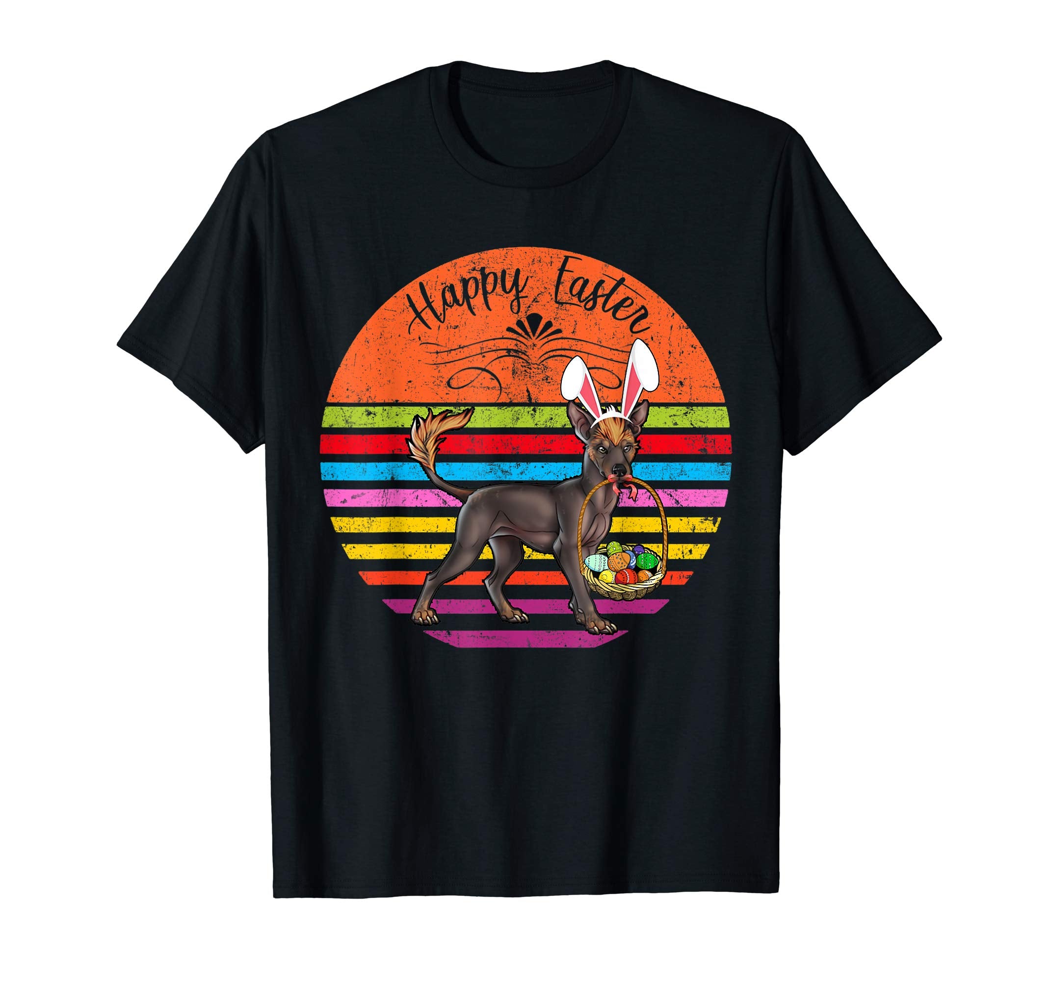 Vintage Peruvian Hairless Dog Easter Eggs Basket T Shirt