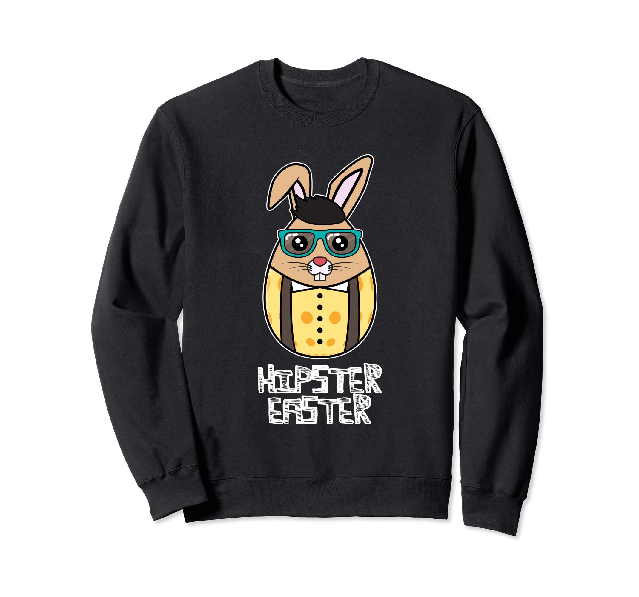 Funny Hipster Easter Sweatshirt Easter Egg Easter Bunny