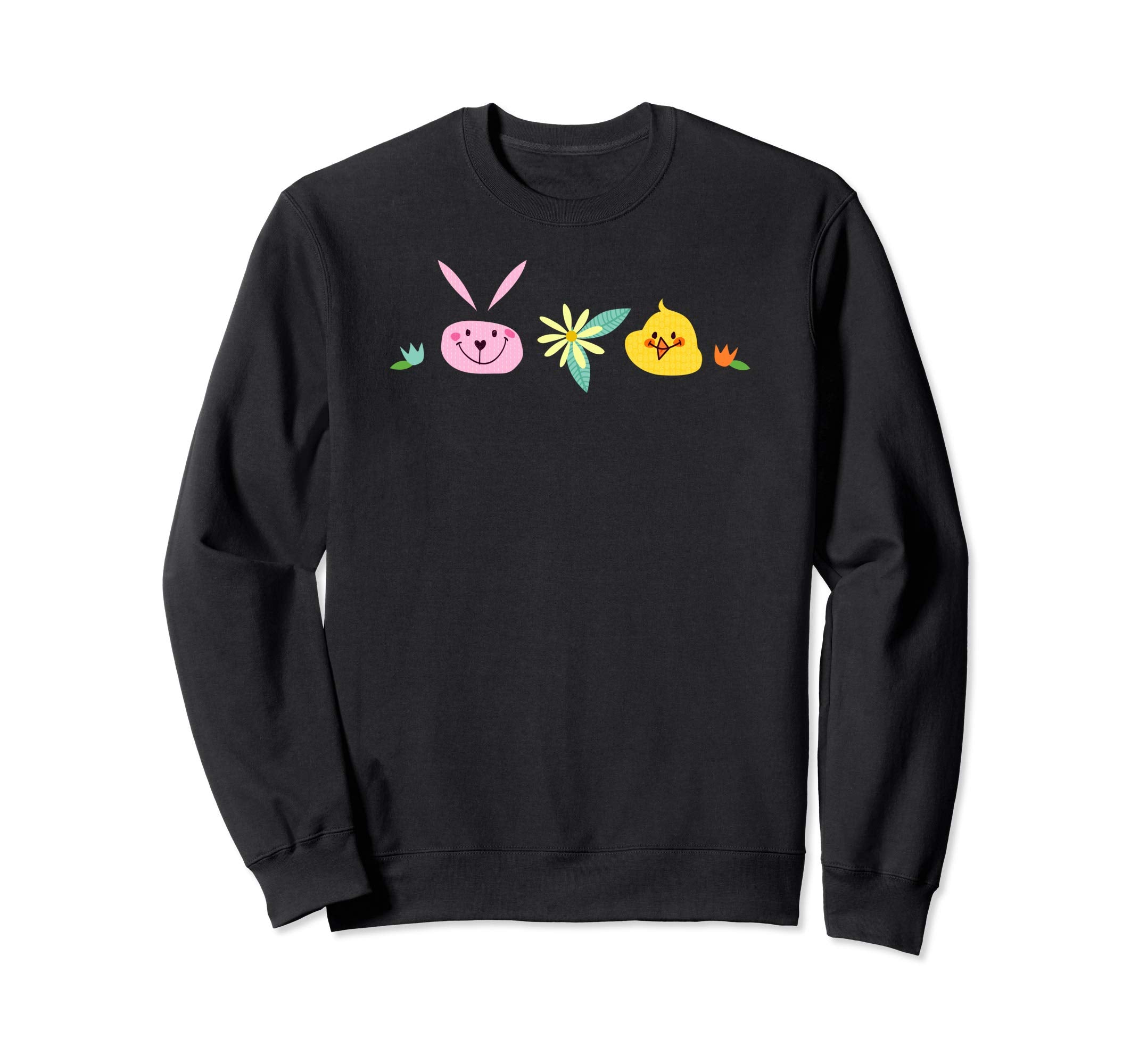 Cute Easter Bunny and Chick Spring Sweatshirt Women