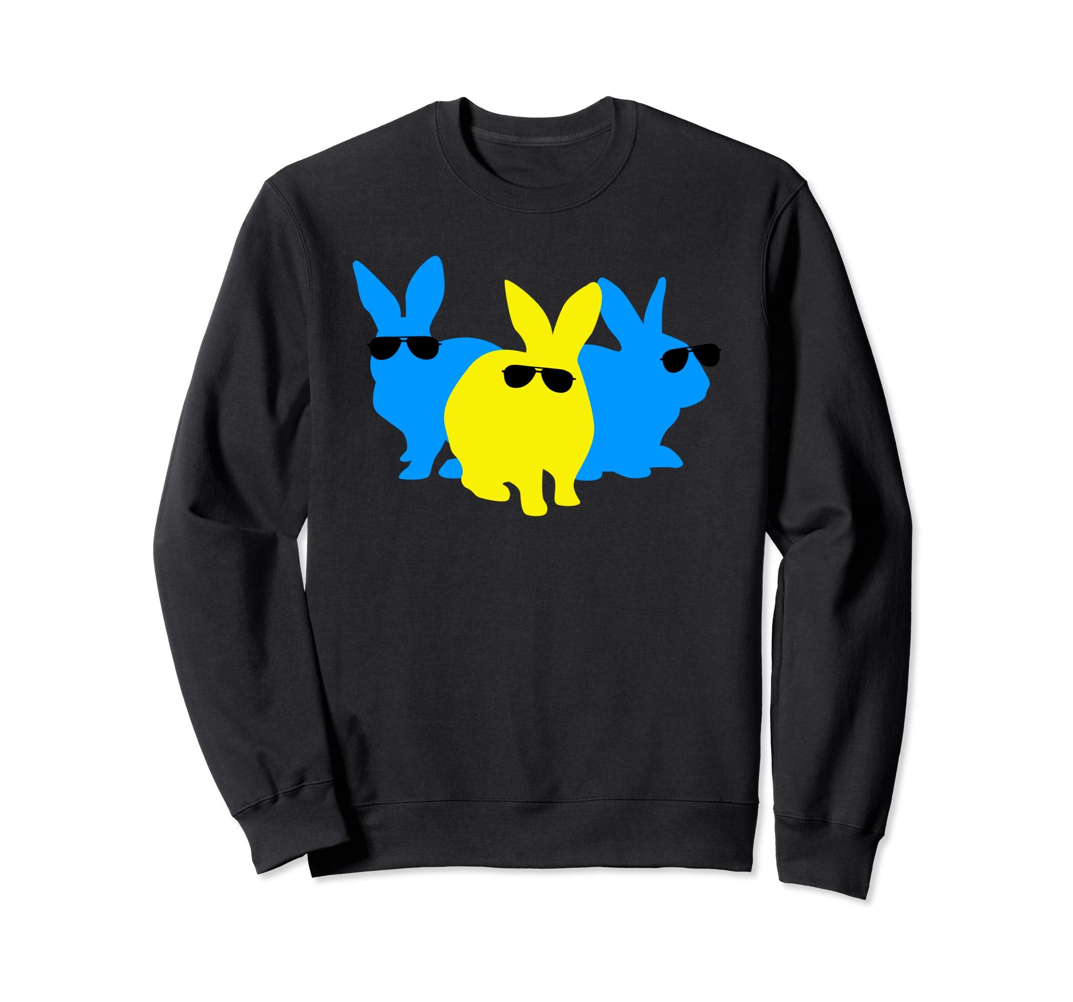 Cute Trio Easter Bunnies In Shades Sweatshirt Easter Egg