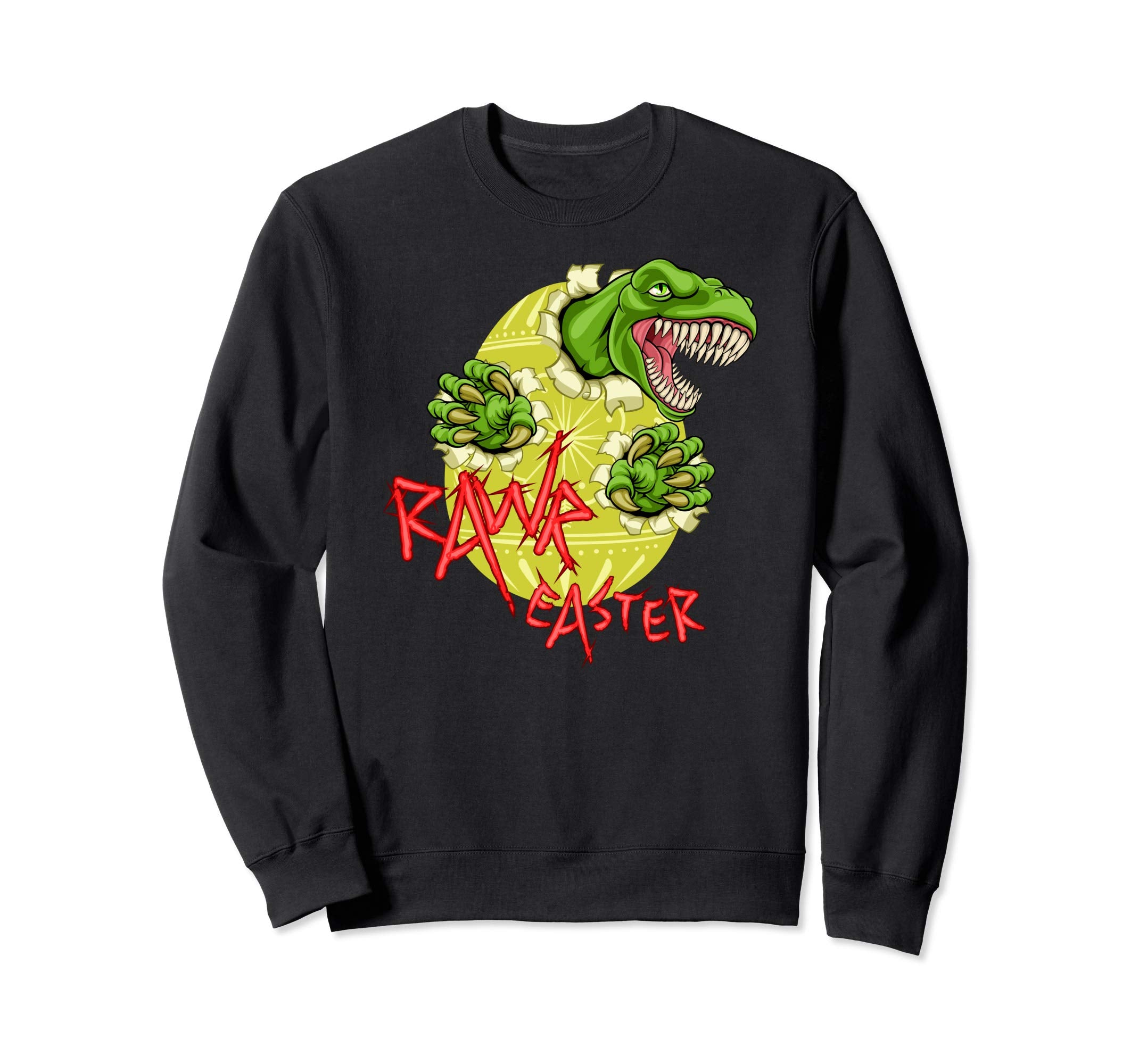 Rawr Easter T-Rex Dinosaur Ripping Through Egg Sweatshirt