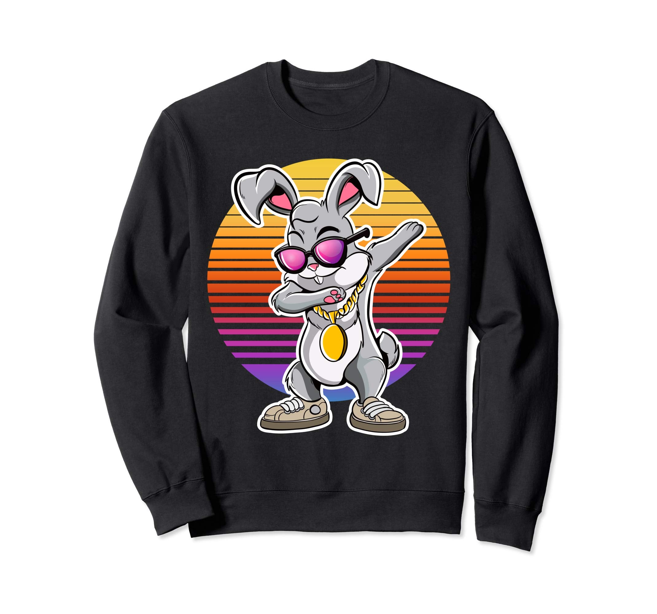 Dabbing Easter Bunny Hip Hop Vintage Sweatshirt