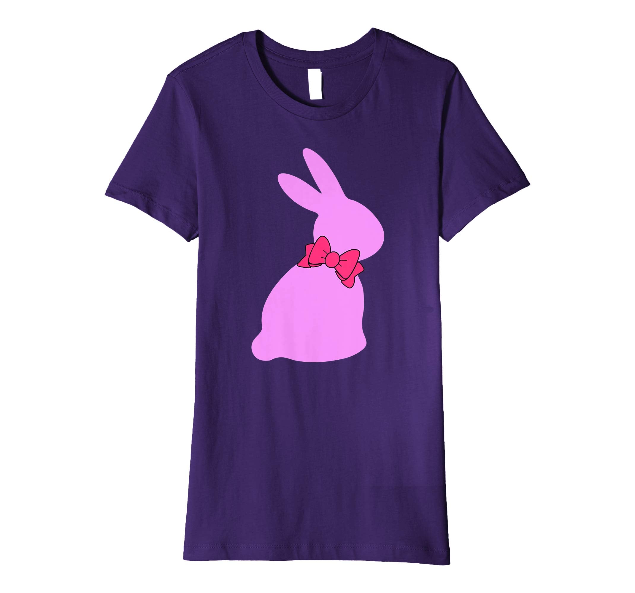 Happy Easter Bunny Silhouette Bow Boys Girls Kids T Shirt
