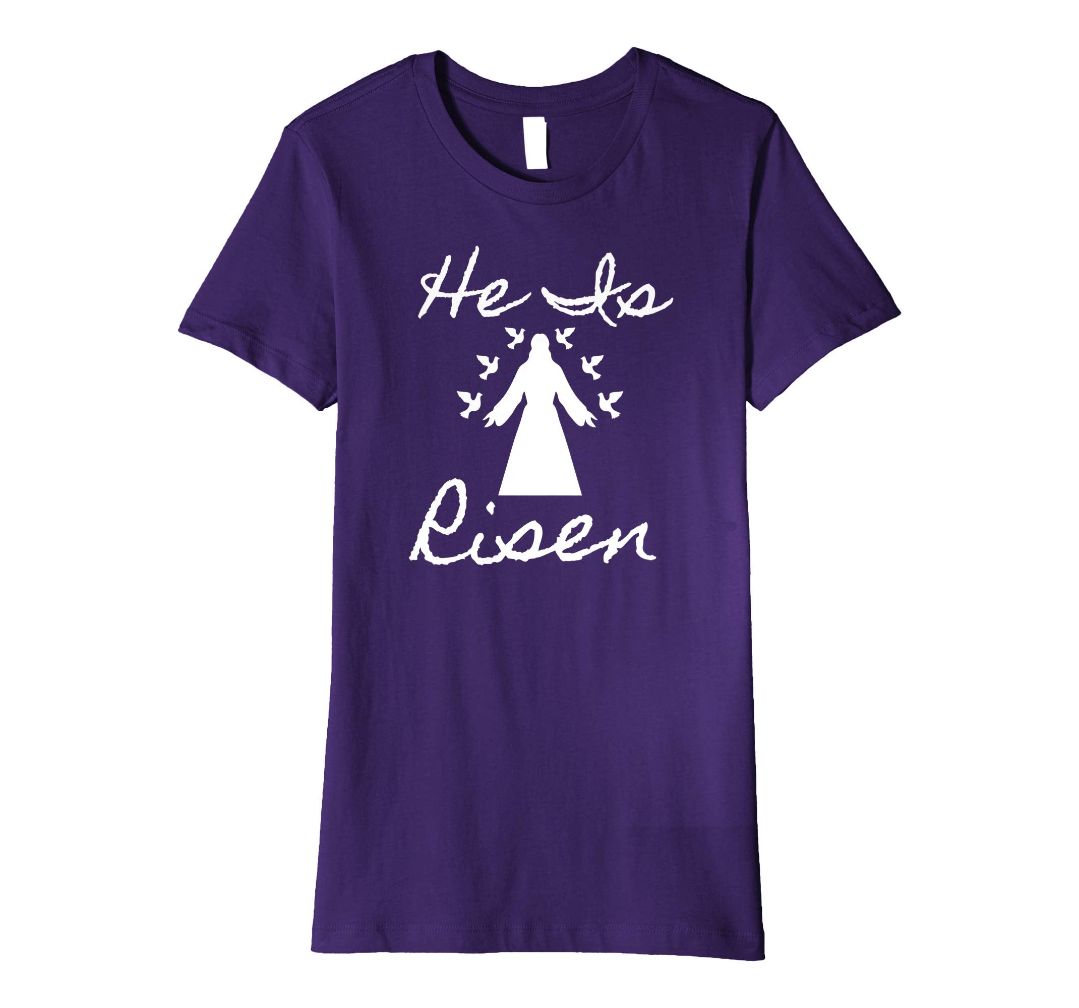 Christian Easter He Is Risen Tshirt Peace Birds and Jesus