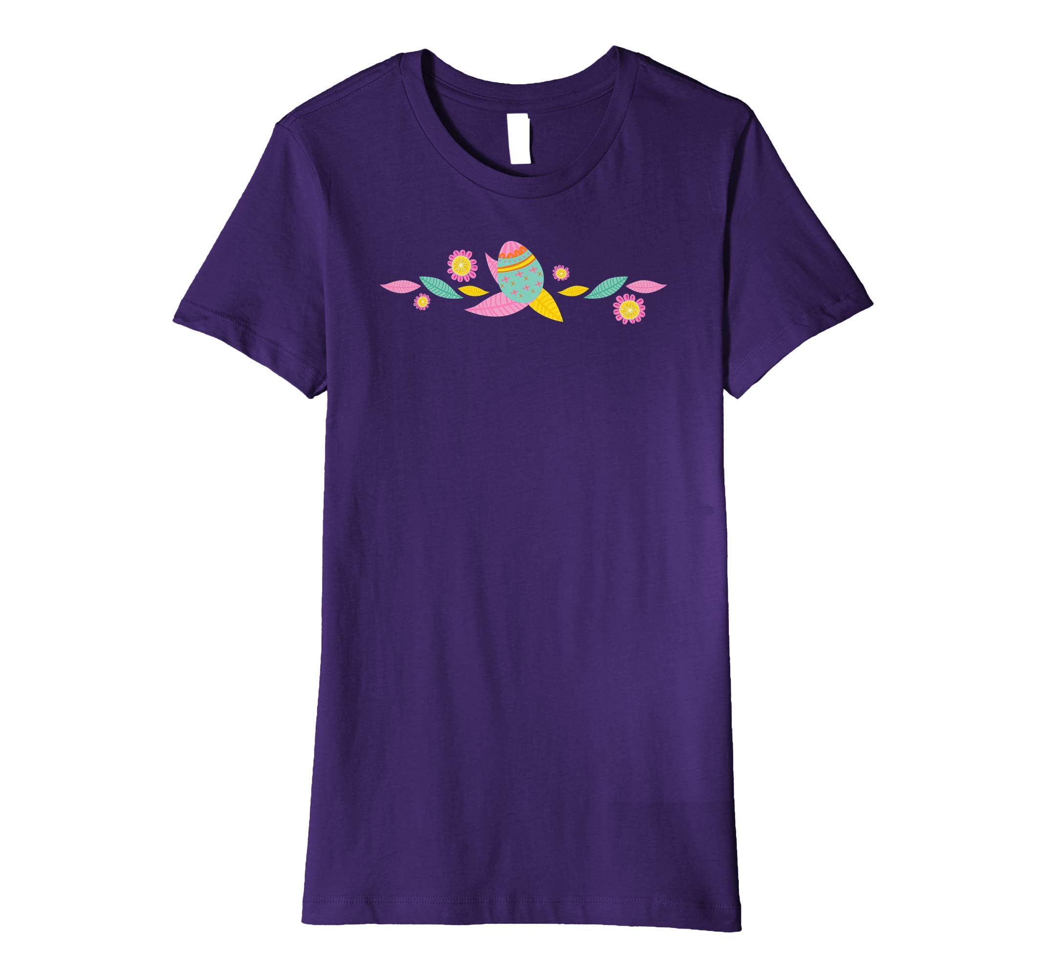 Cute Easter Egg and Flowers Spring Shirt Women and Girls