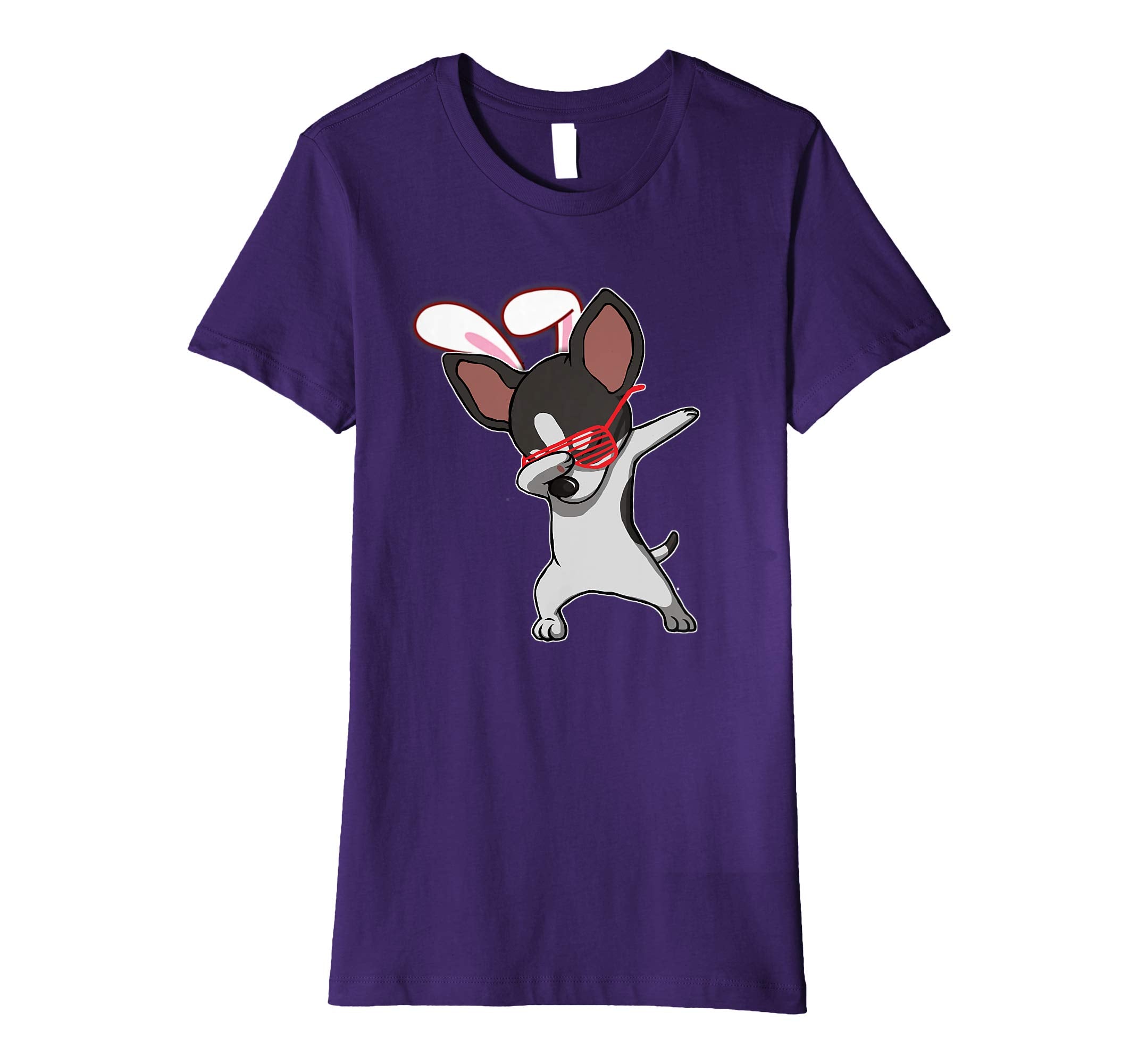 Easter Bunny Dabbing Chihuahua Dog Tshirt Rabbit Ears Gift