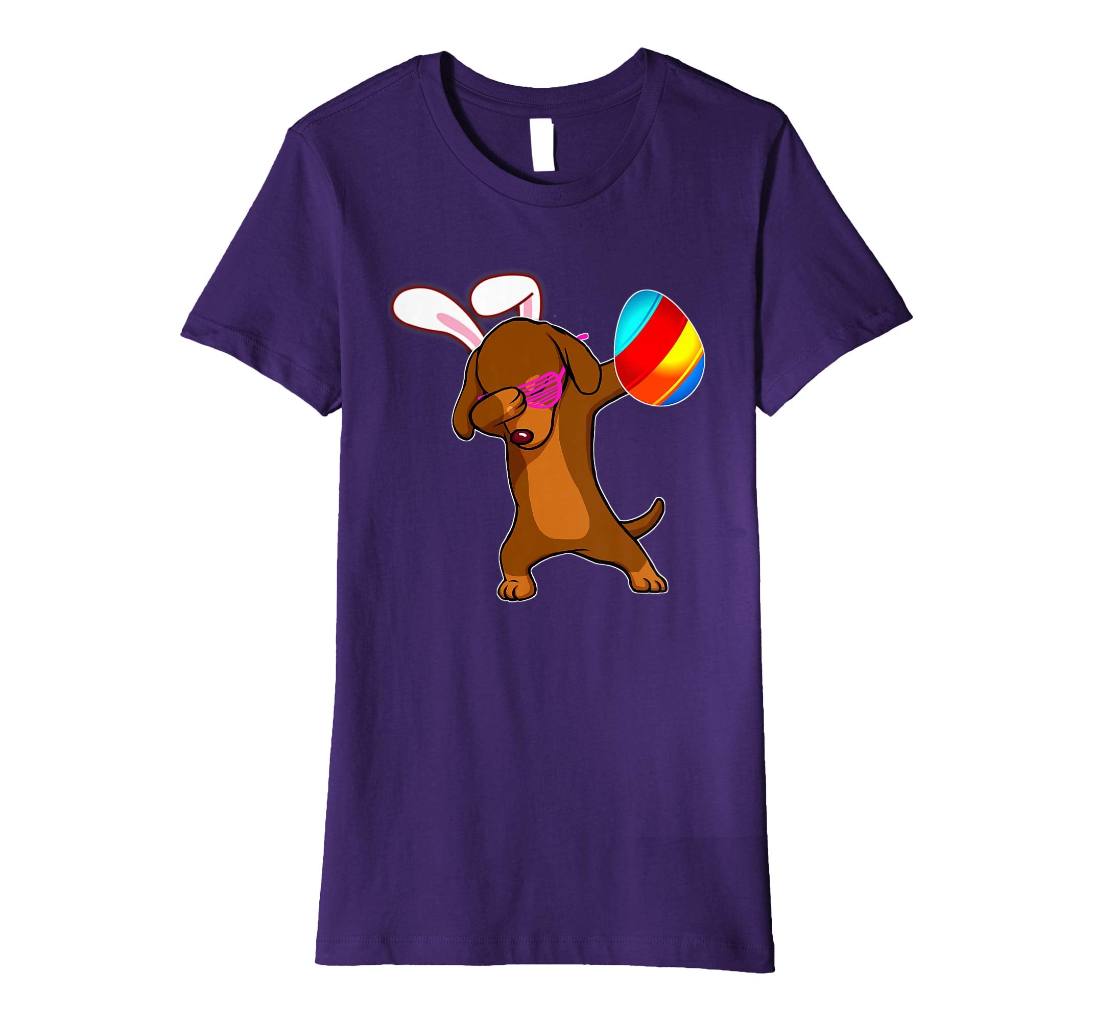 Easter Bunny Dabbing Dachshund Dog Tshirt Egg Ears Gift