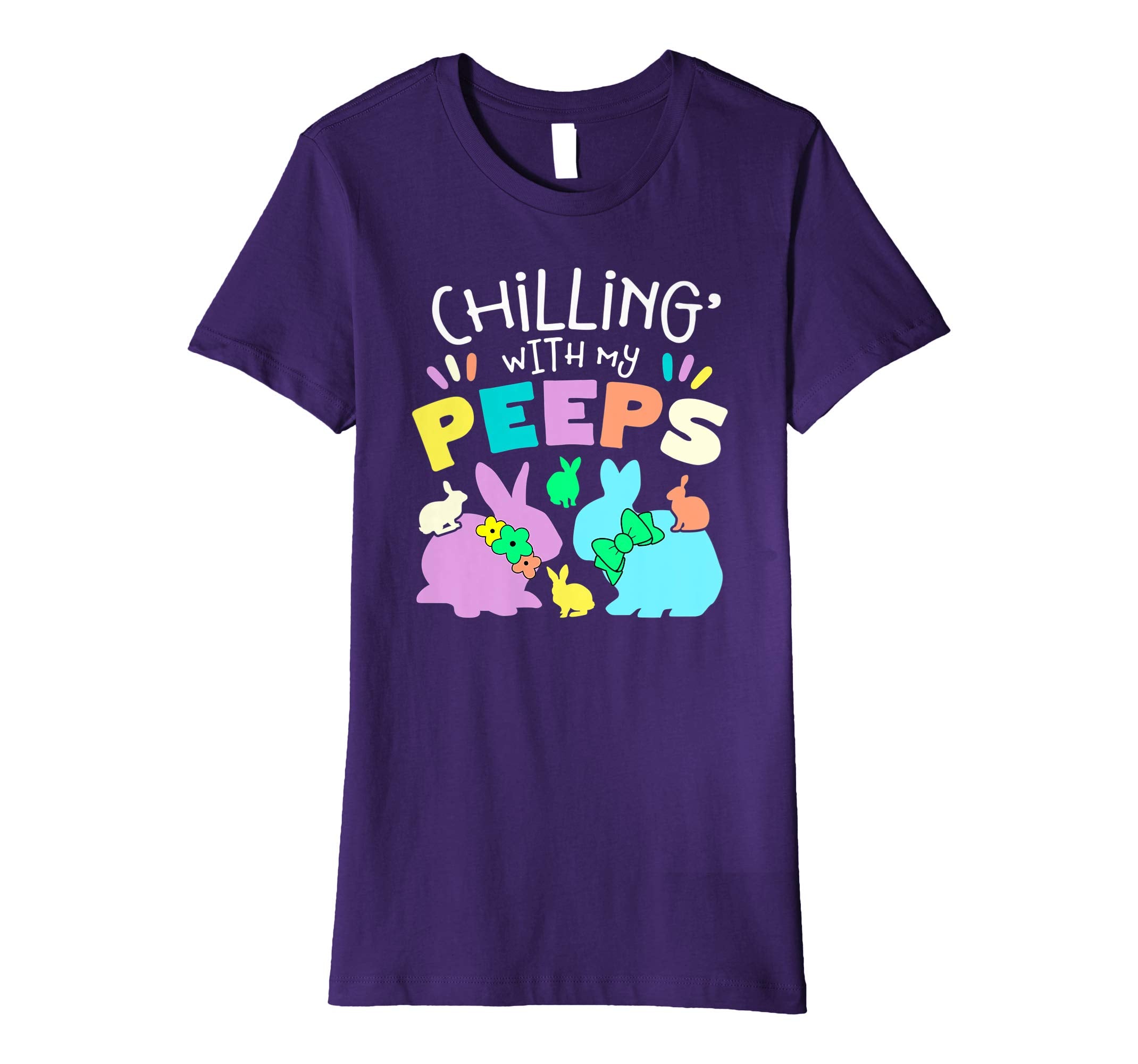 Chillin With My Peeps Happy Easter Kids Boys Girls T Shirt