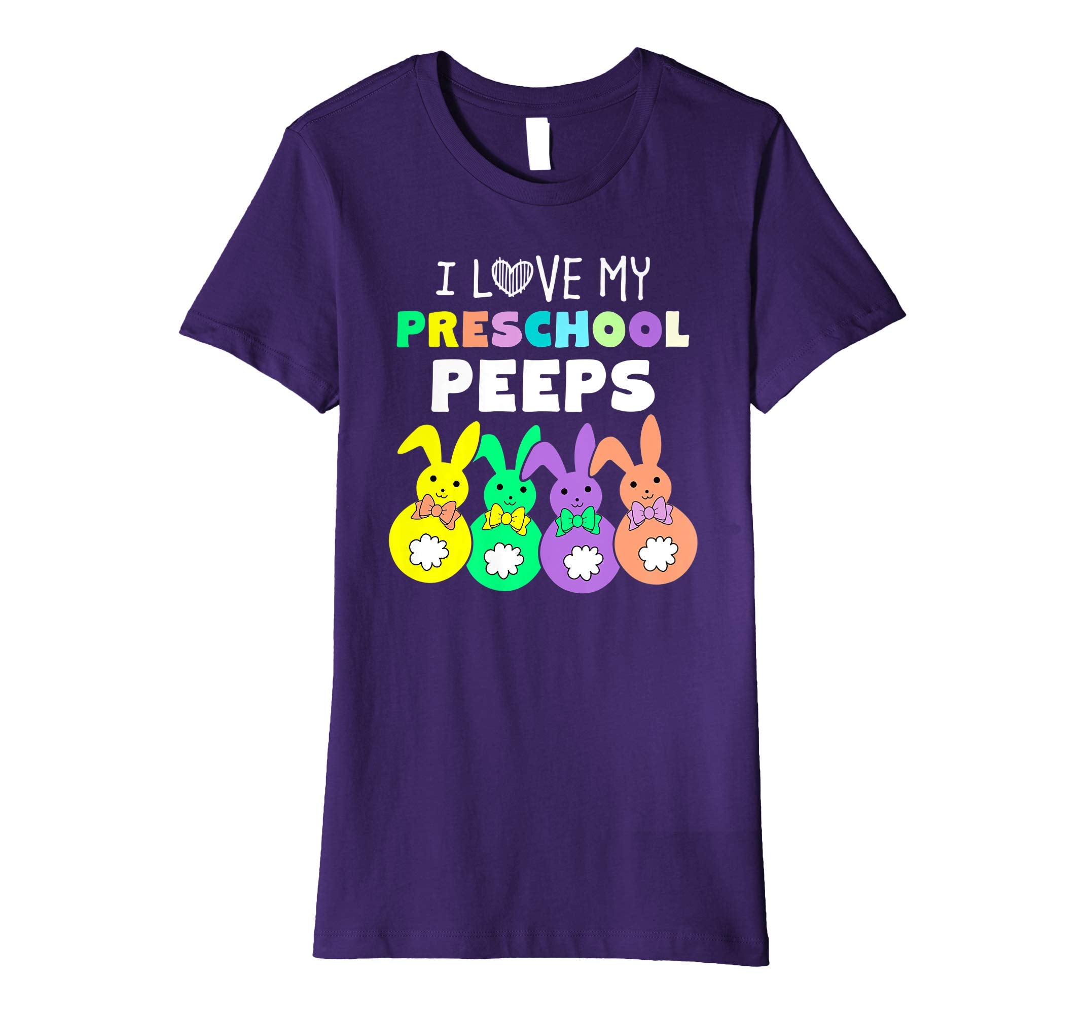 I Love My Preschool Peeps Happy Easter Bunnies Teacher Shirt
